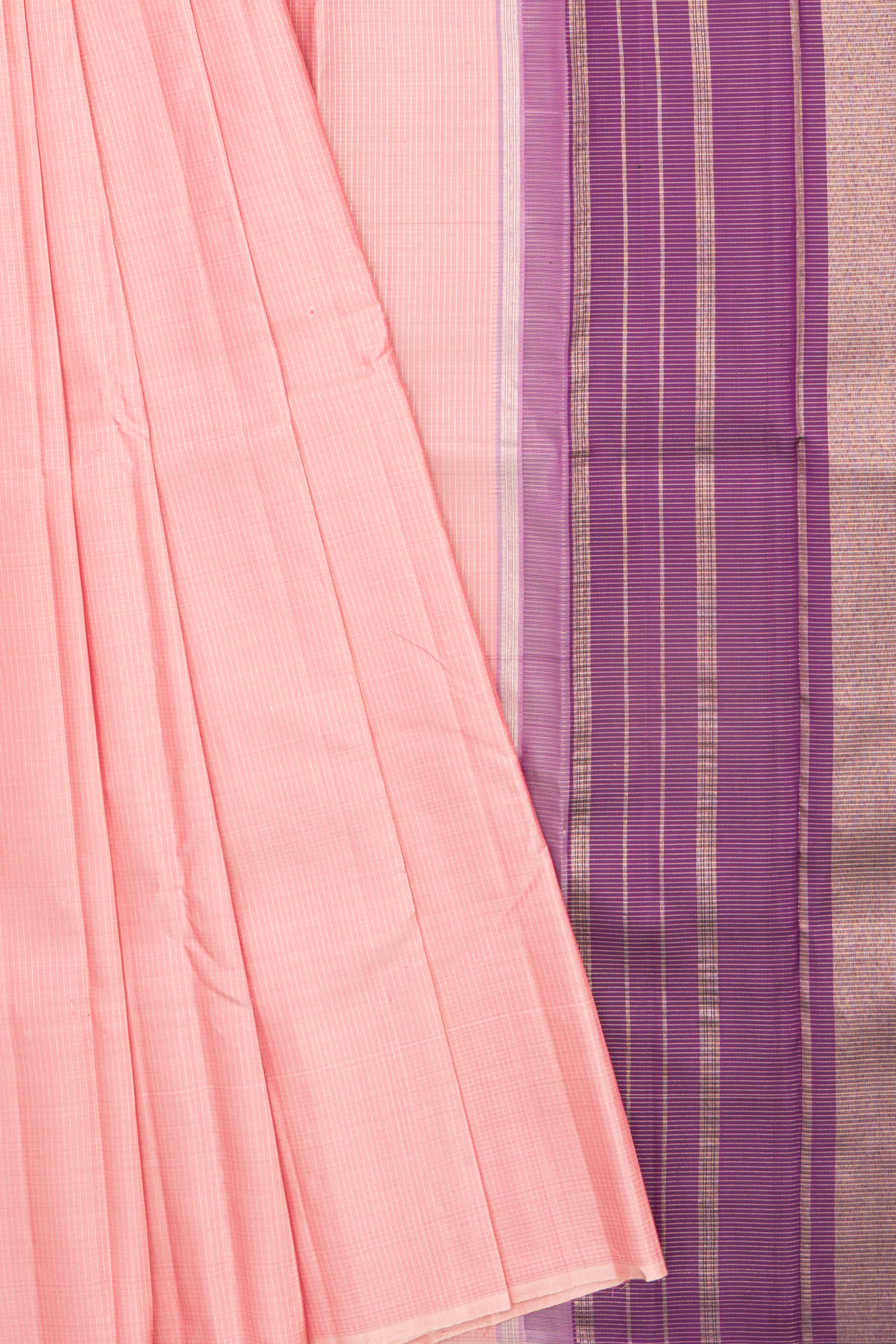 Borderless Fine Zari Checks Kanjeevaram