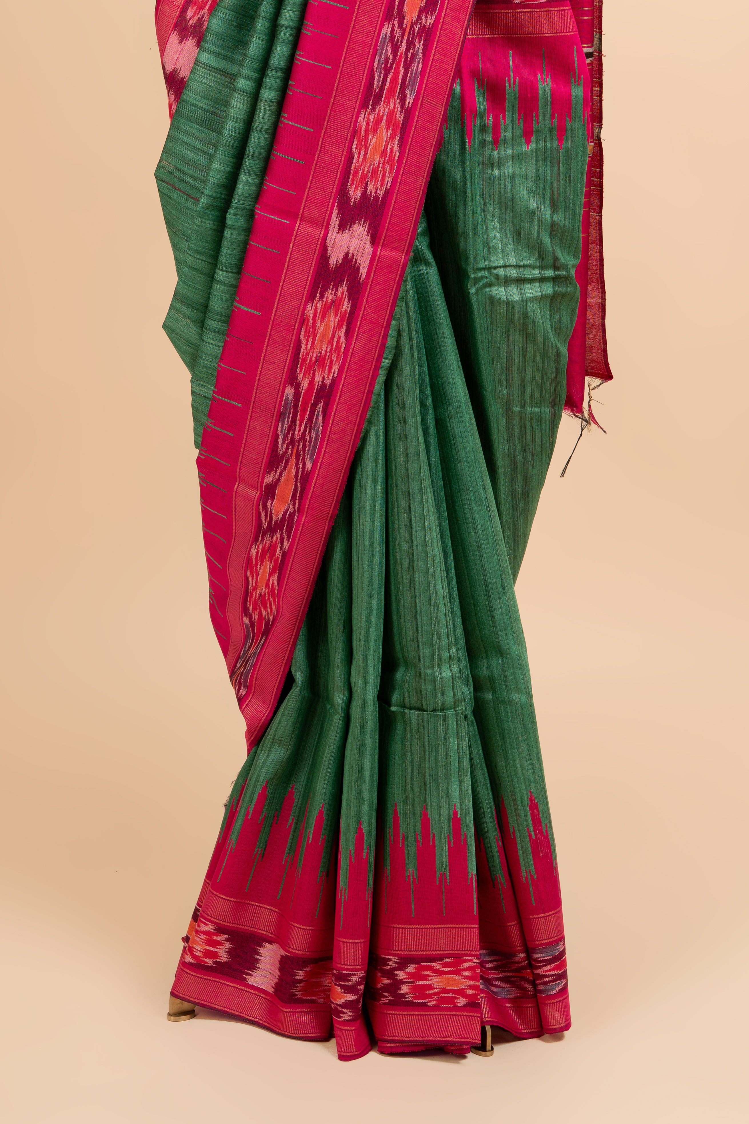 Contemporary Traditional Ghicha Tussar Saree