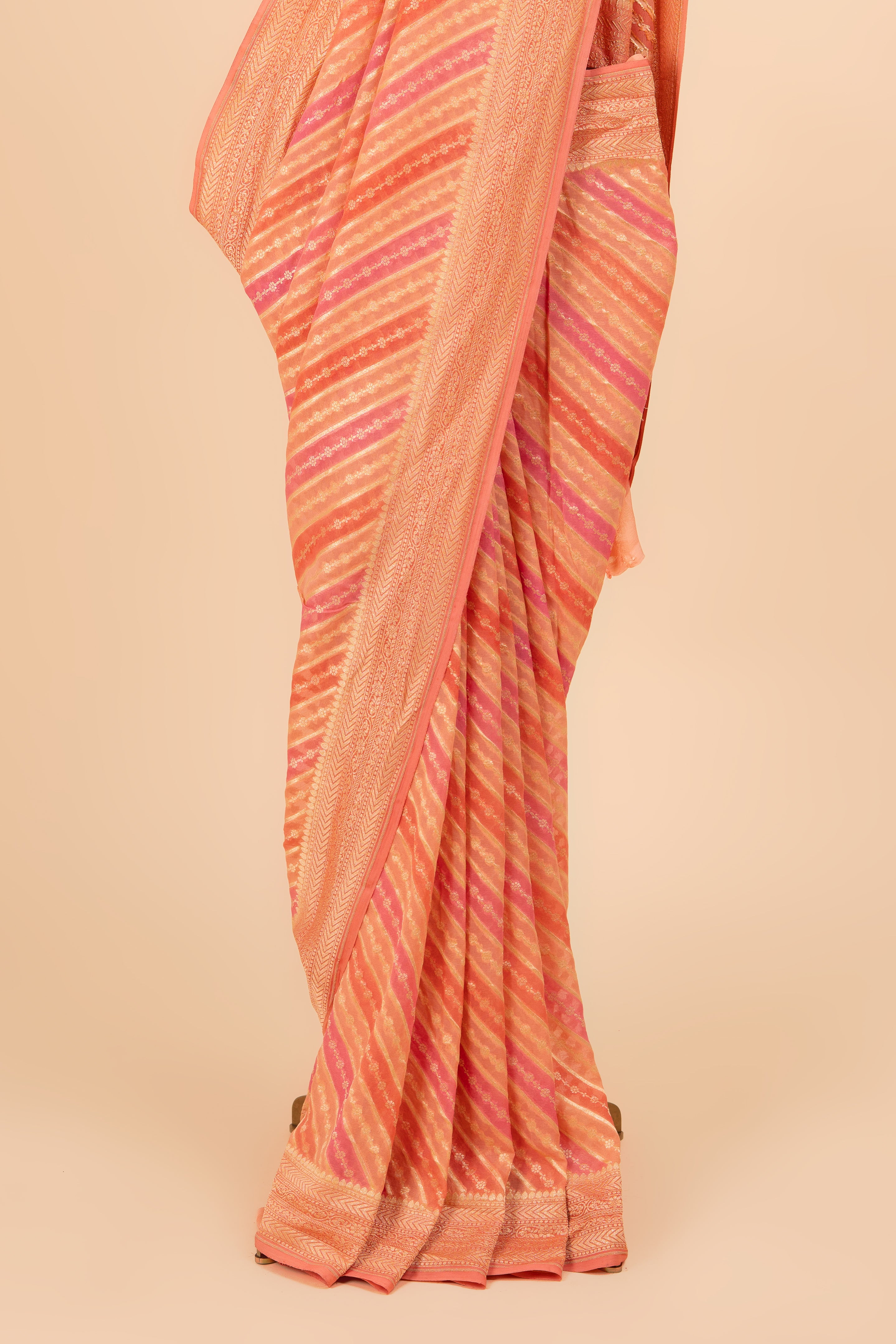 Contemprorary Zari Banarasi Georgette Saree