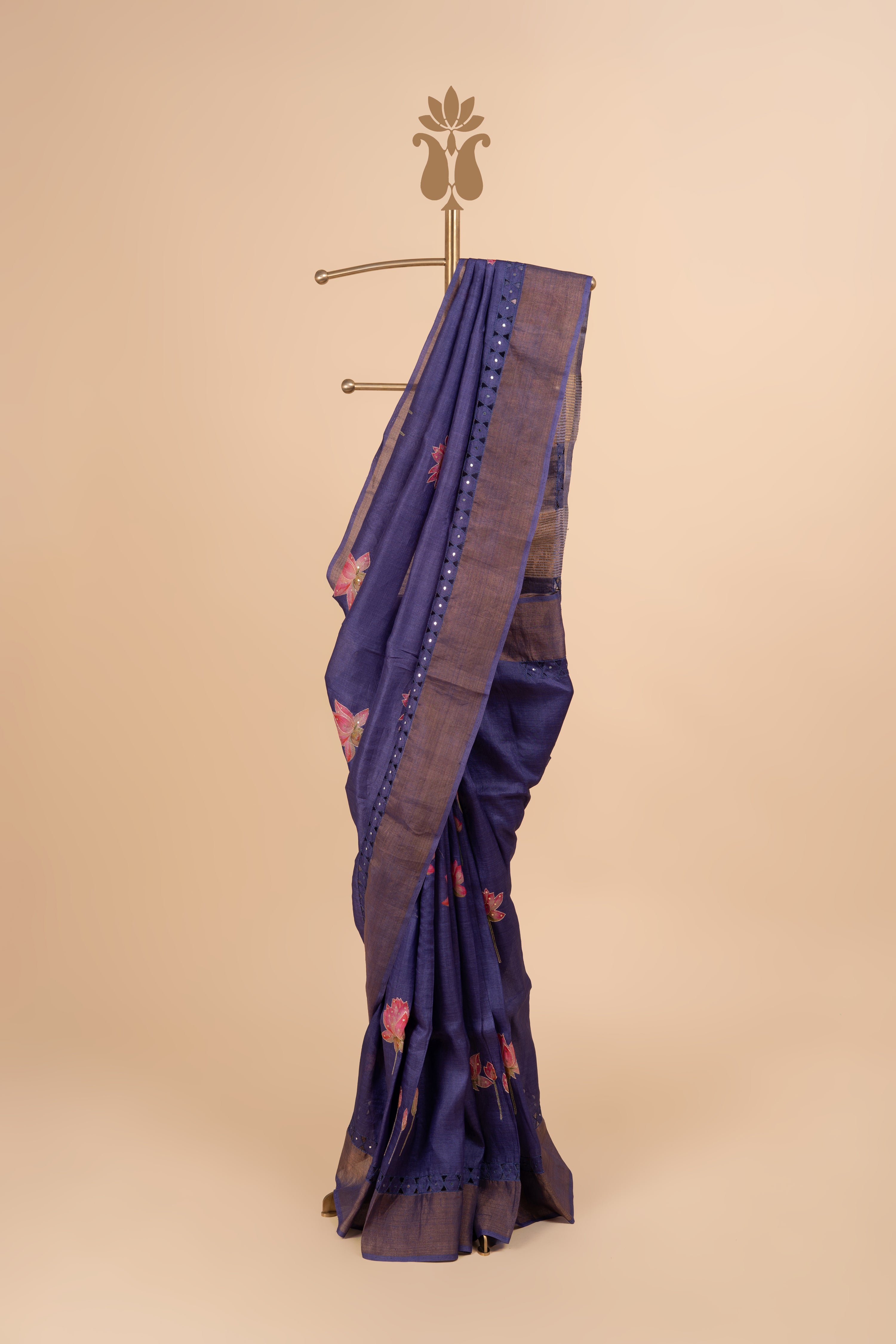 Elegant Purple Digital Print Saree