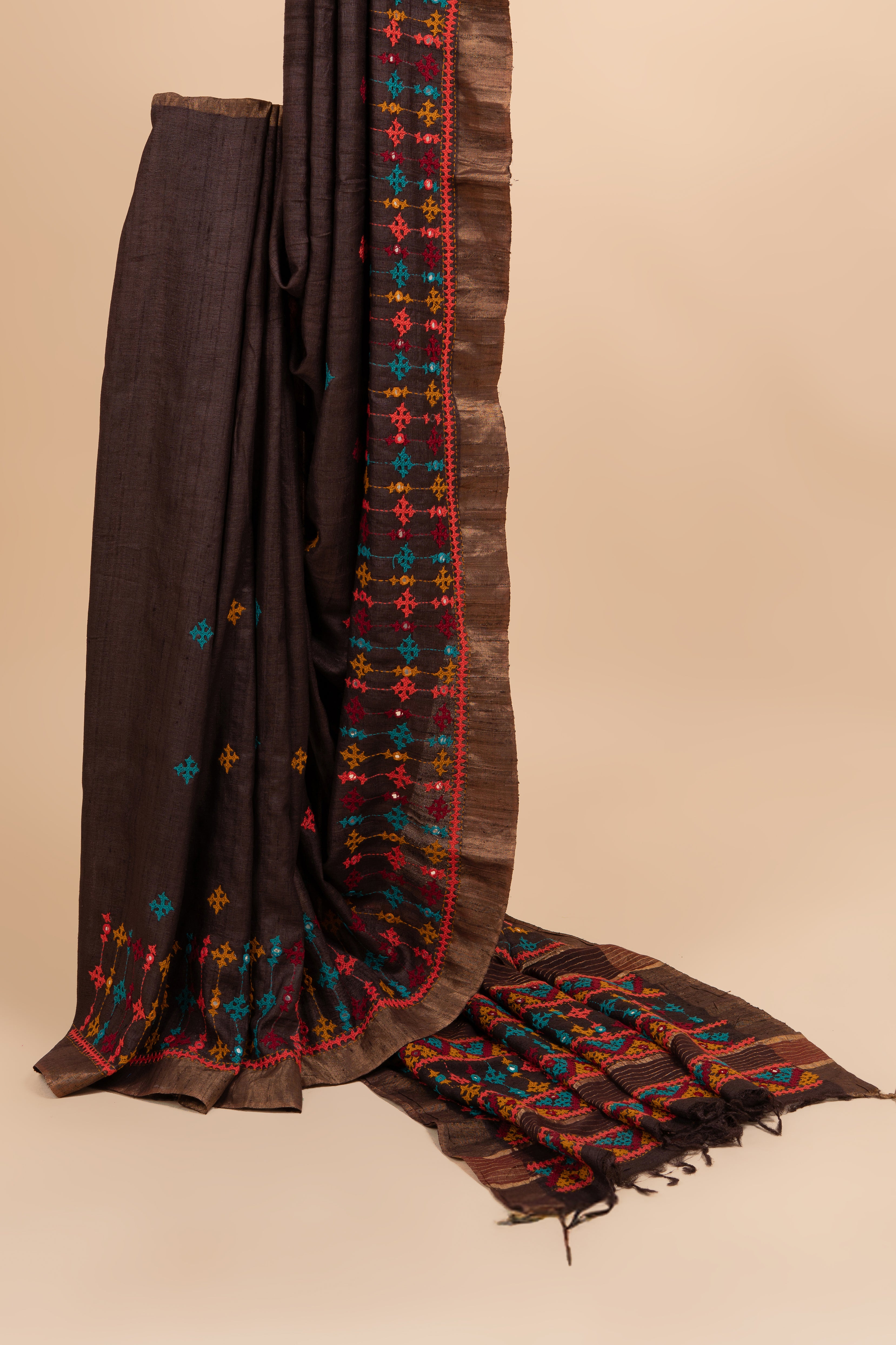 Festive Heirloom Tussar Silk Saree