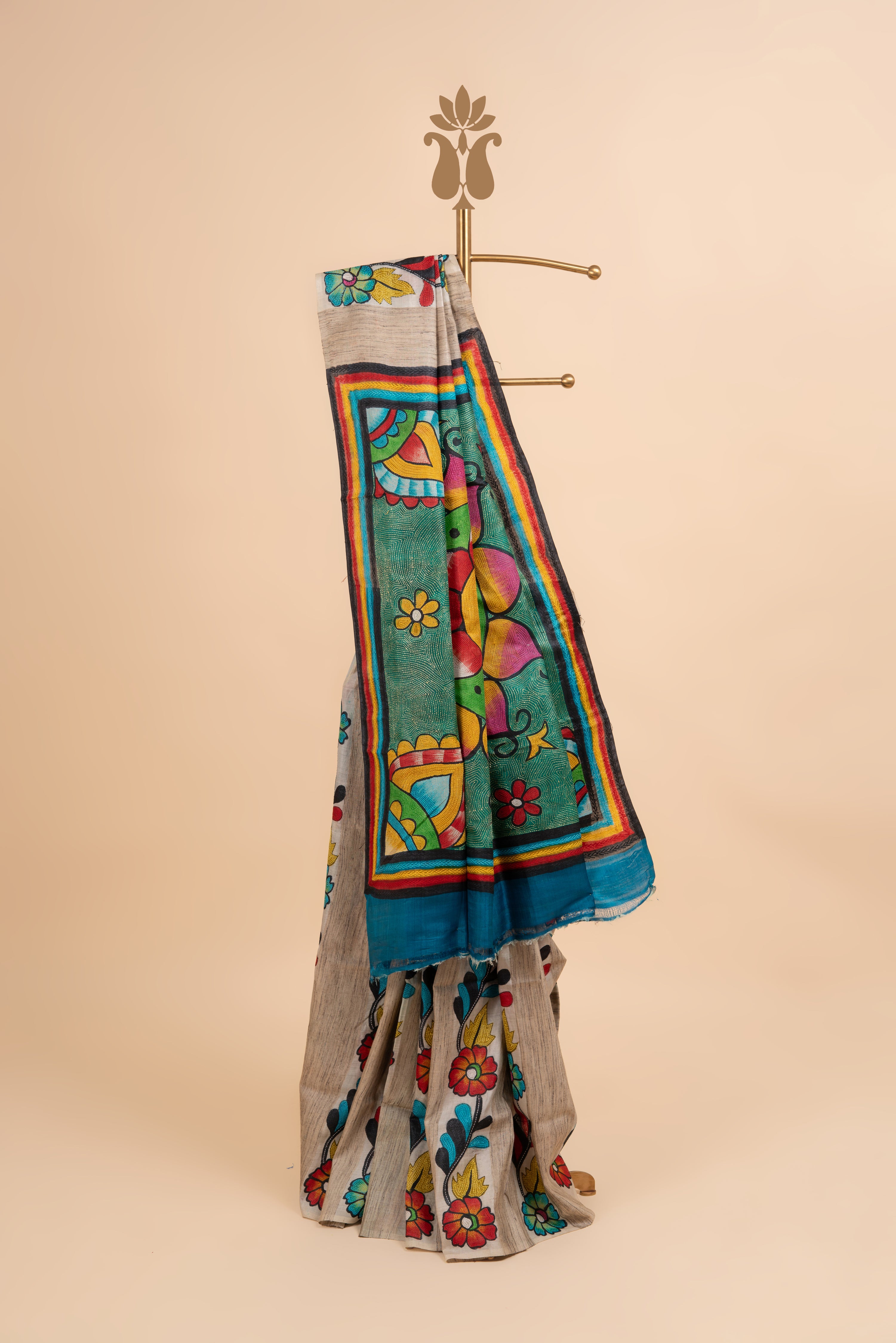 Handcrafted Luxury Tussar Silk Saree