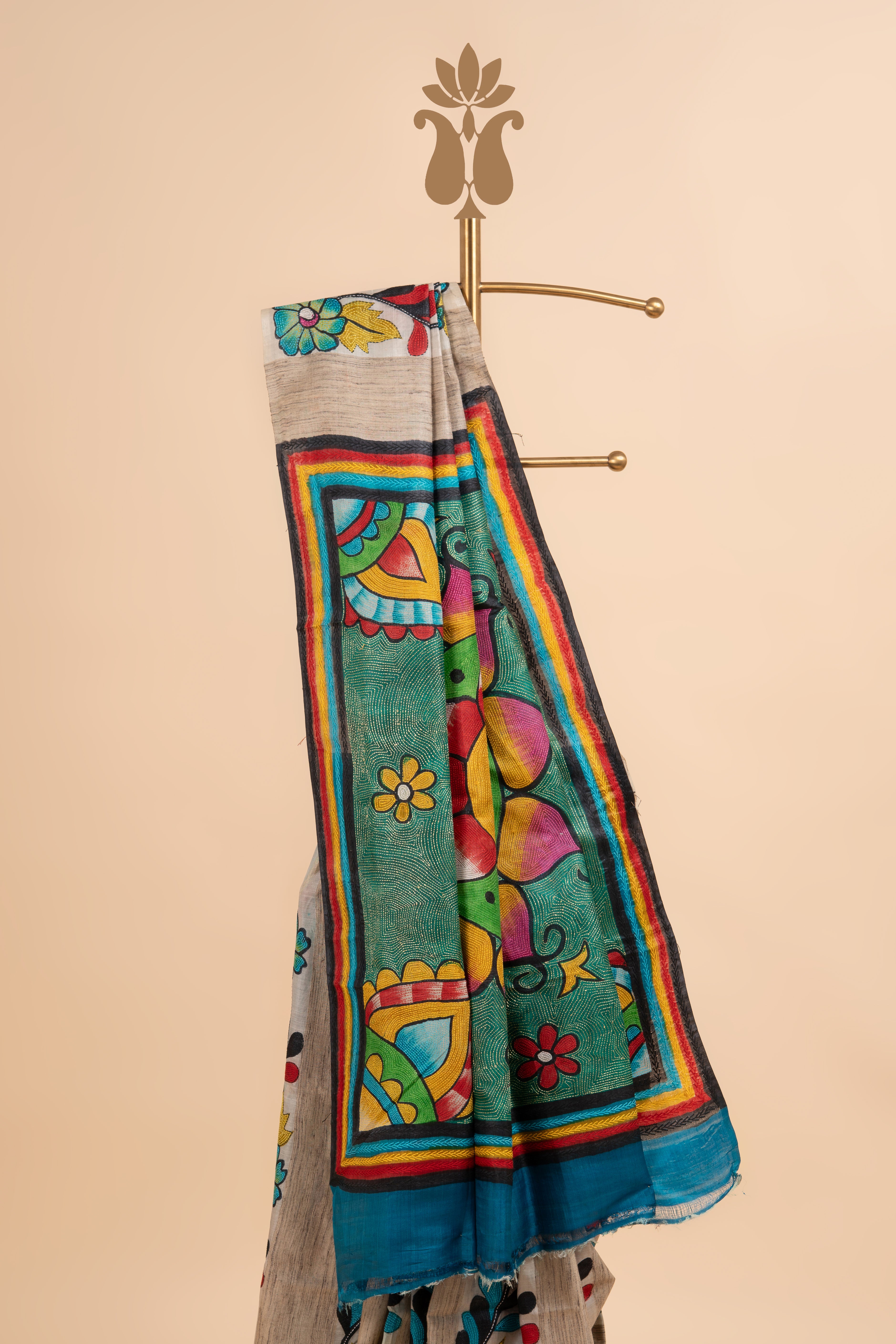 Handcrafted Luxury Tussar Silk Saree