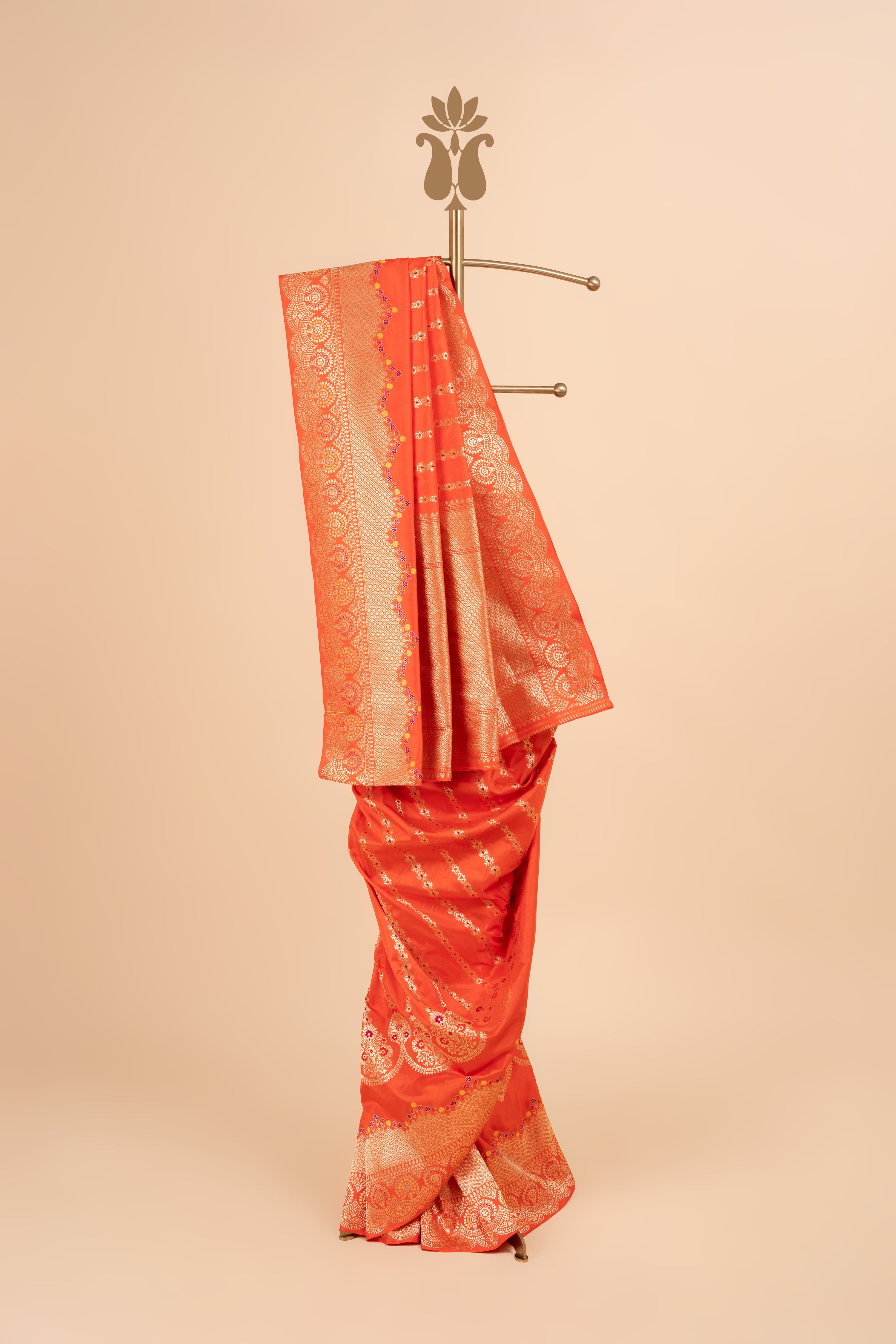 Orange Regal Banarasi Charm Saree