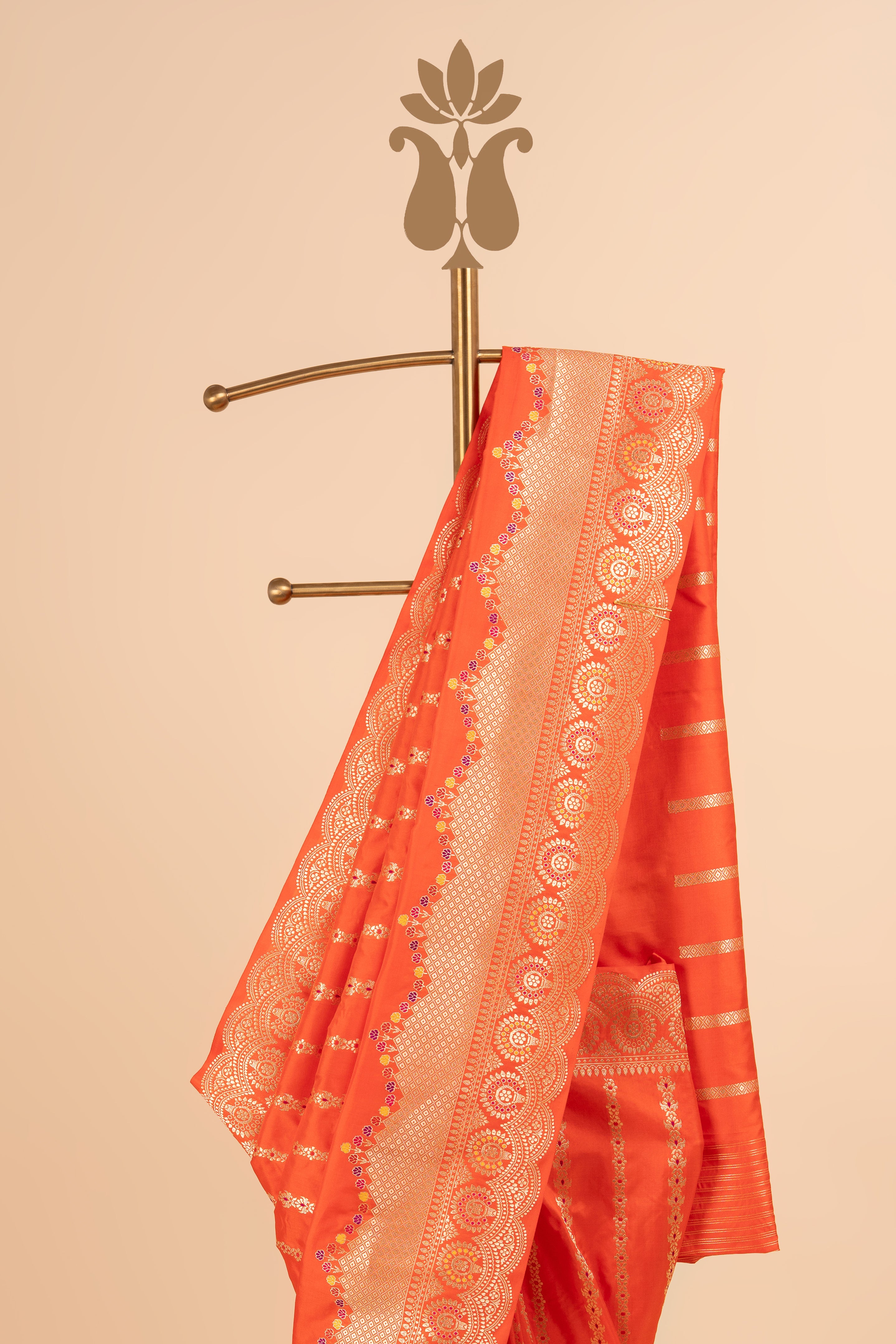 Orange Regal Banarasi Charm Saree