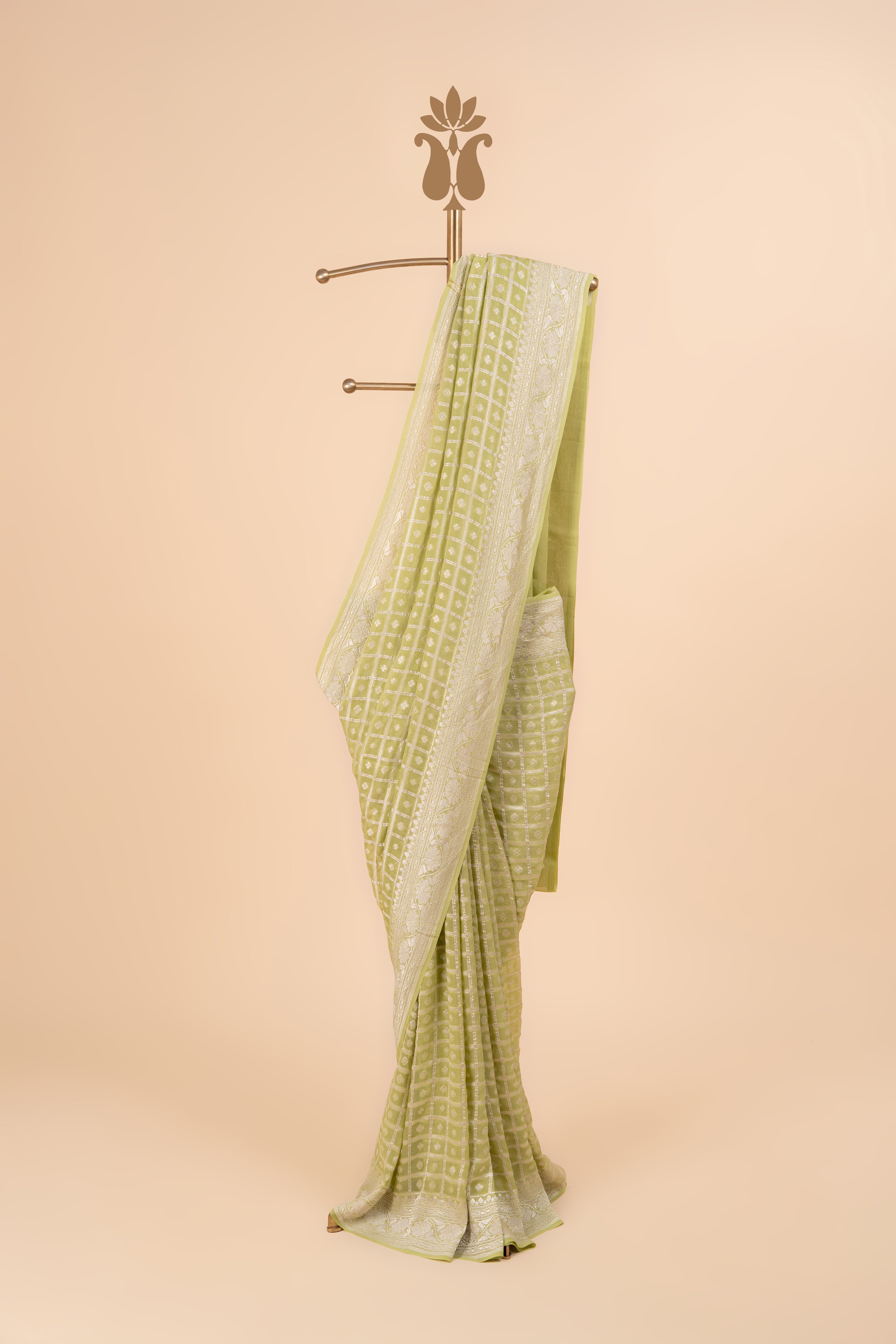 Pastel Banarasi Georgette Saree