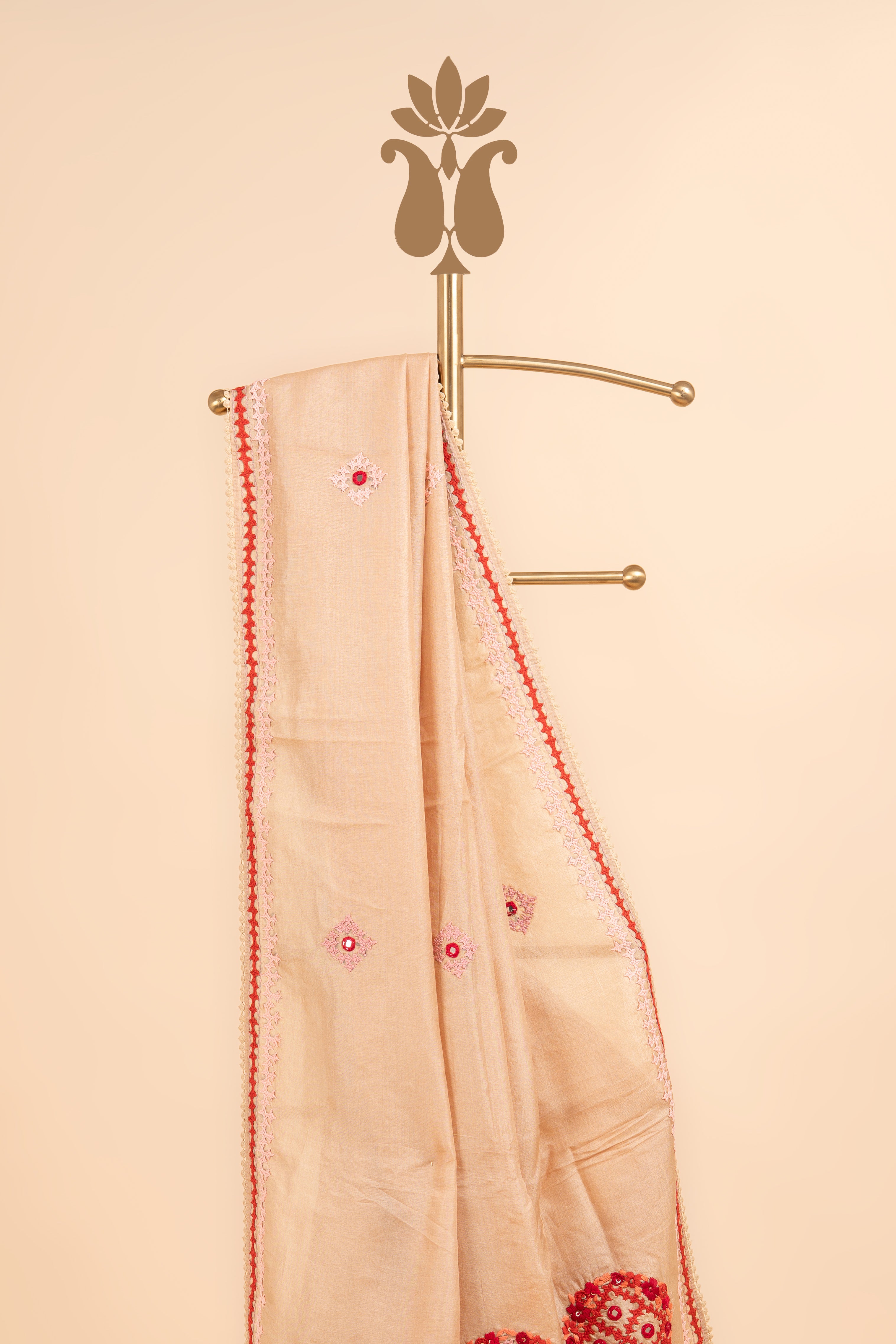 Pastel Kutch Mirror Work Saree