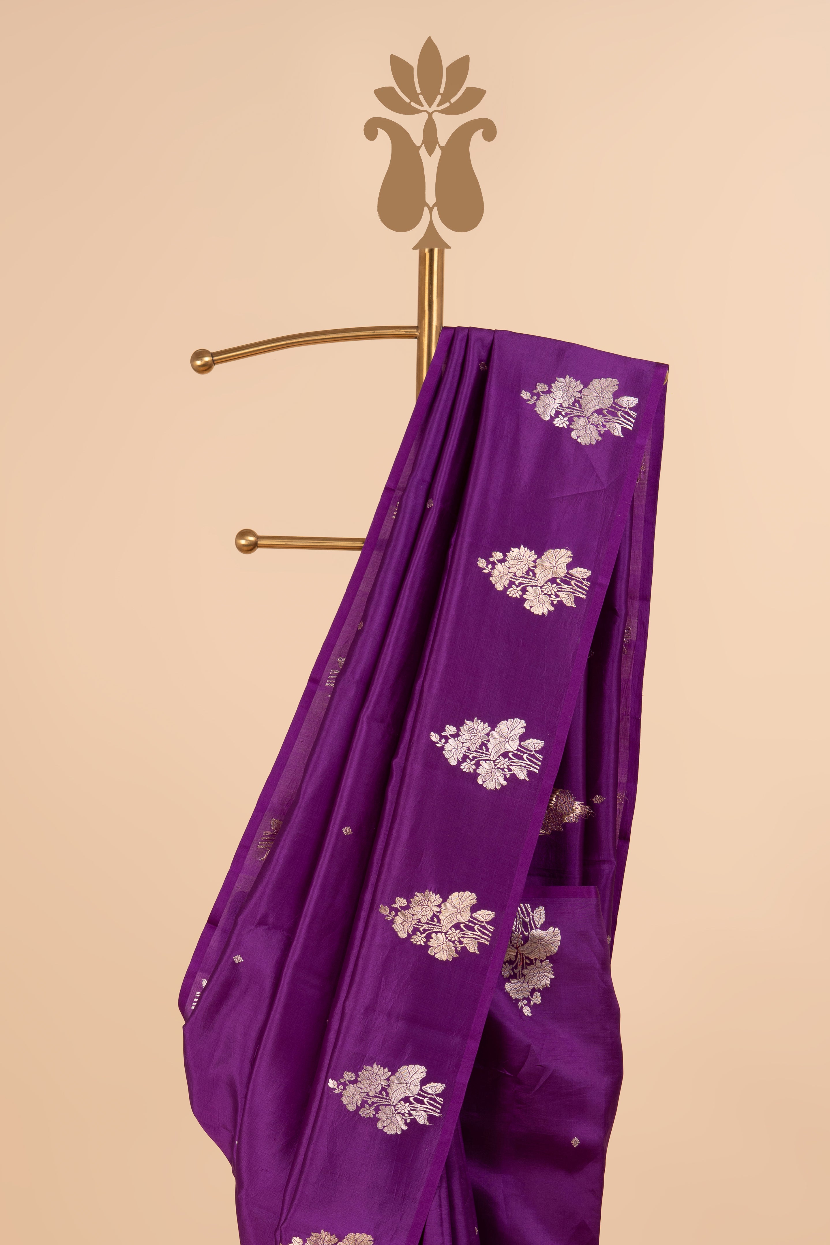 Purple Elegance – Minimal Banarasi Saree