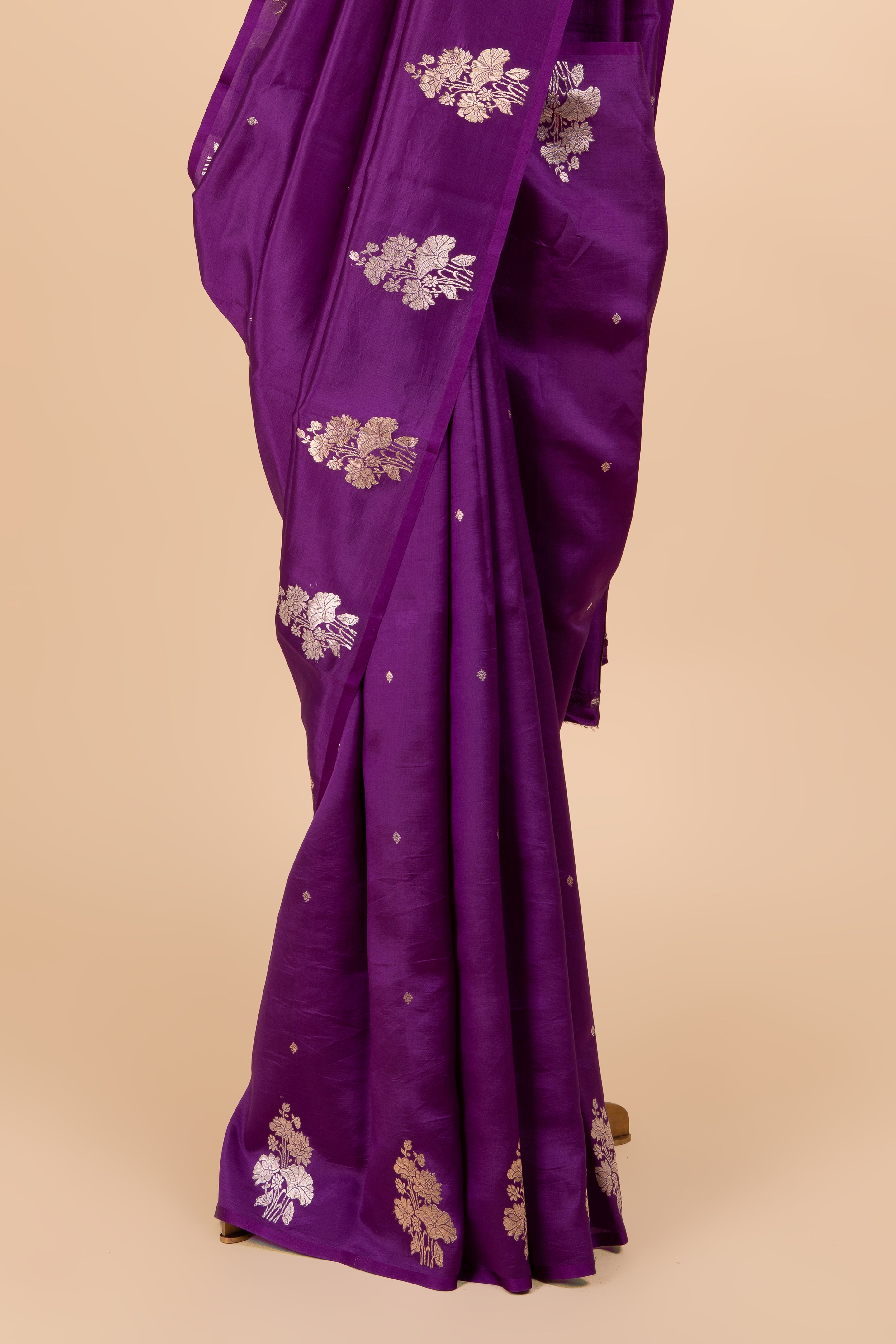 Purple Elegance – Minimal Banarasi Saree