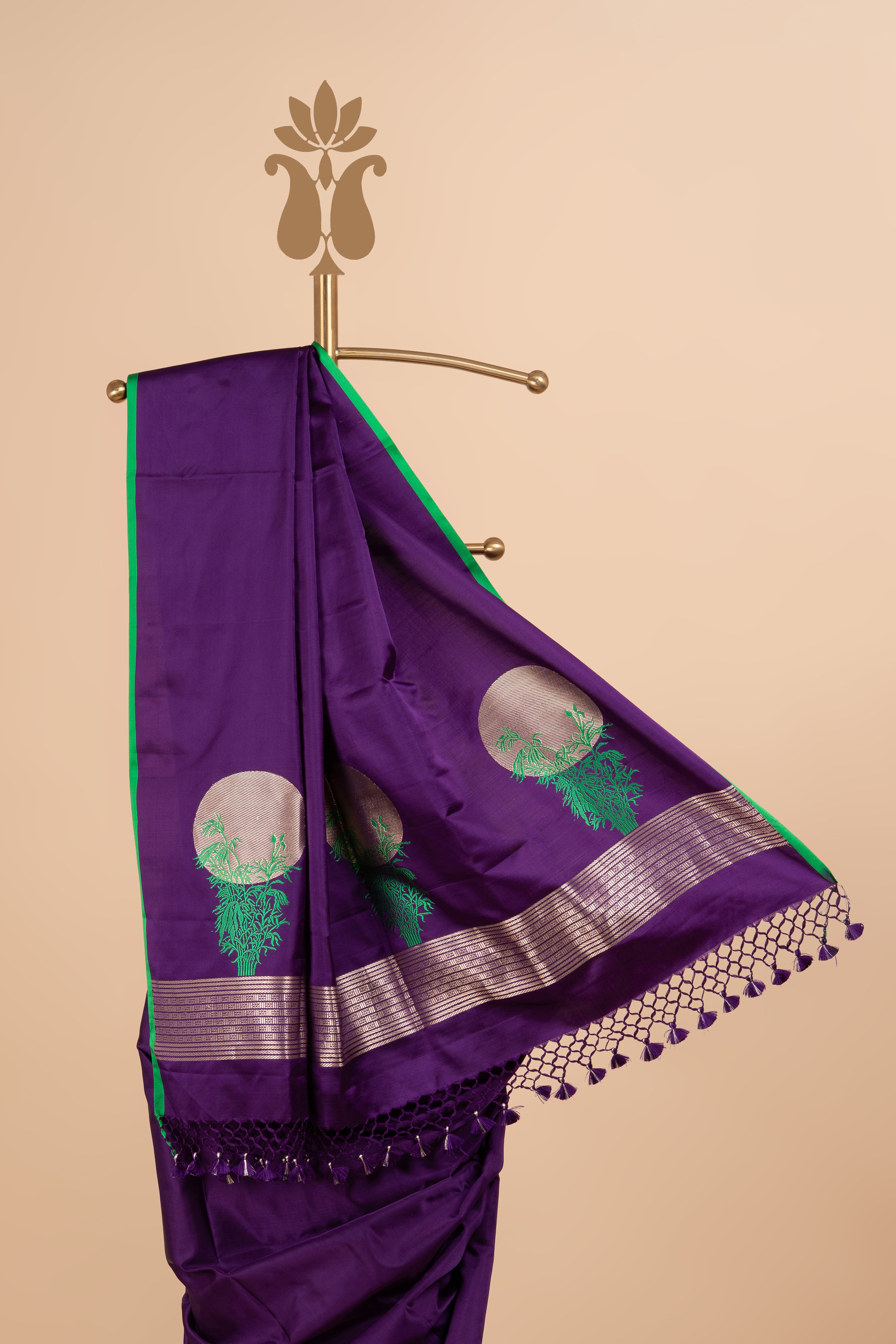 Purple Luxuruy Banarasi Opluence Saree