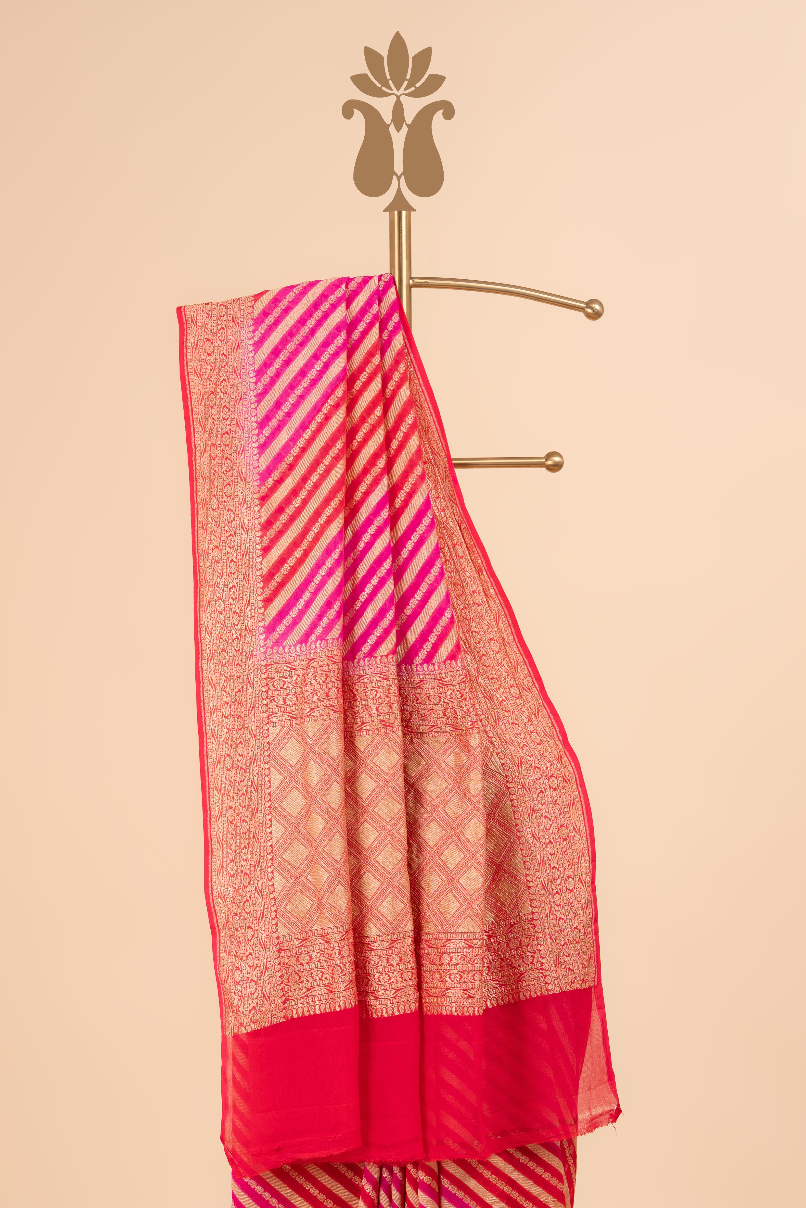 Rani Pink Georgette Banarasi Saree