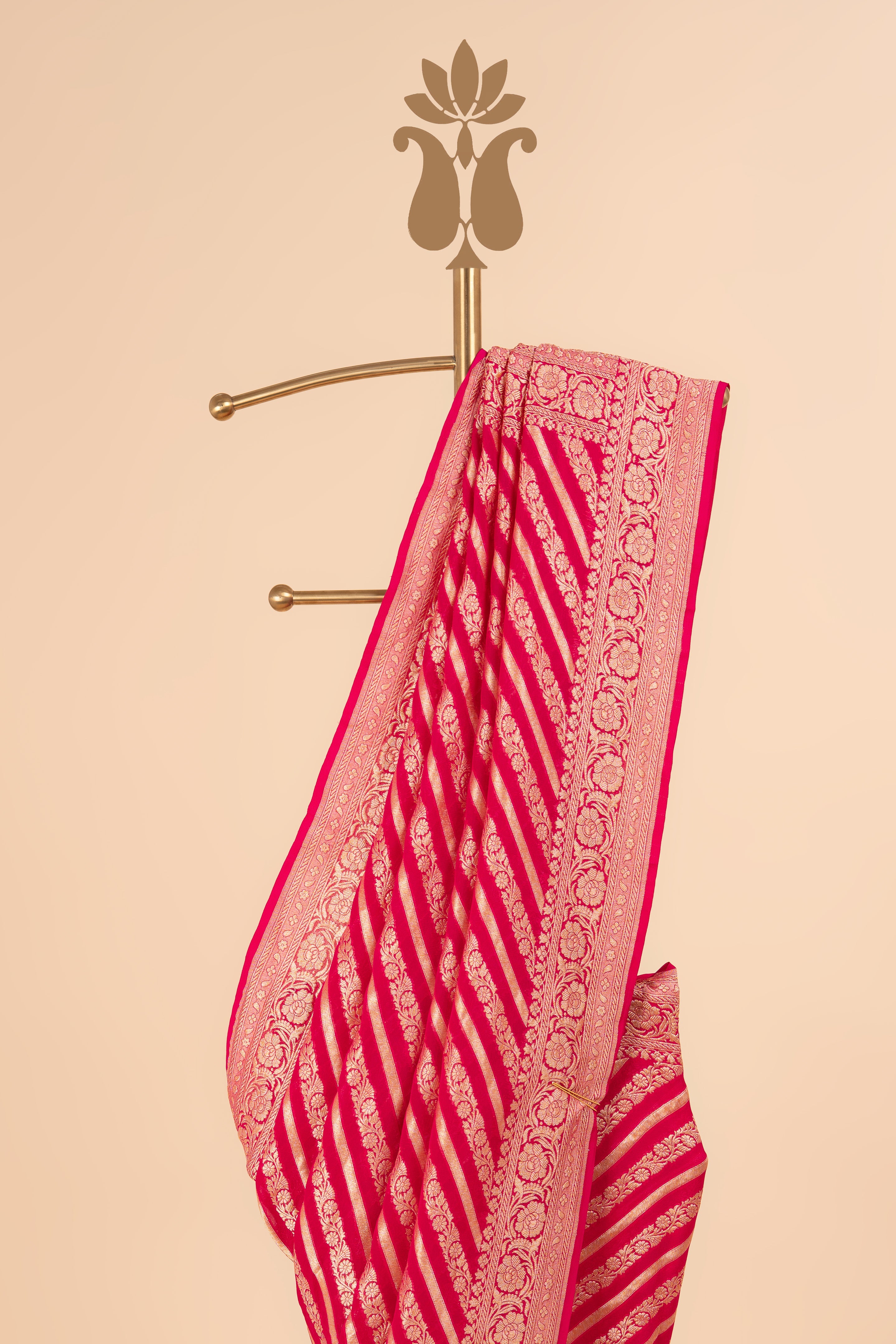 Rani Pink Georgette Banarasi Saree