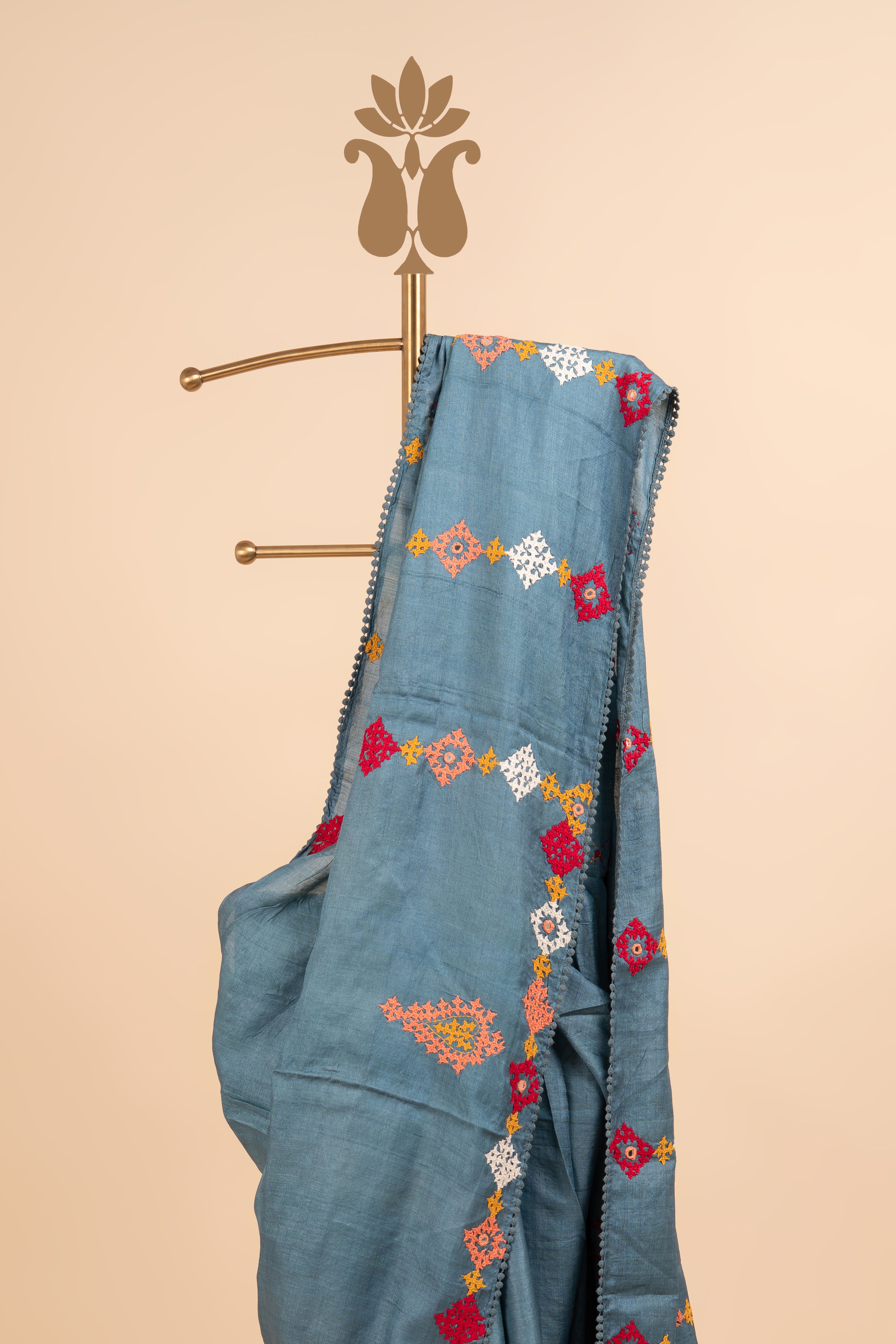 Royal Heritage Kutch Mirror Work Saree