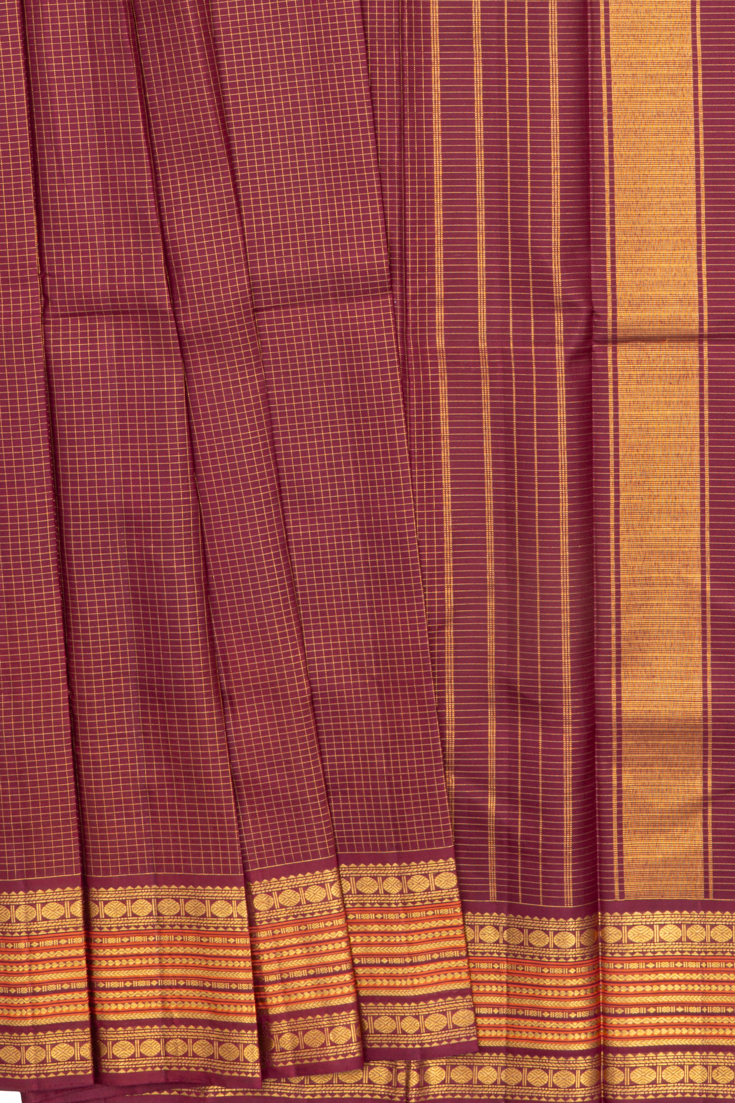 Zari Checks Vintage Border Kanjeevaram