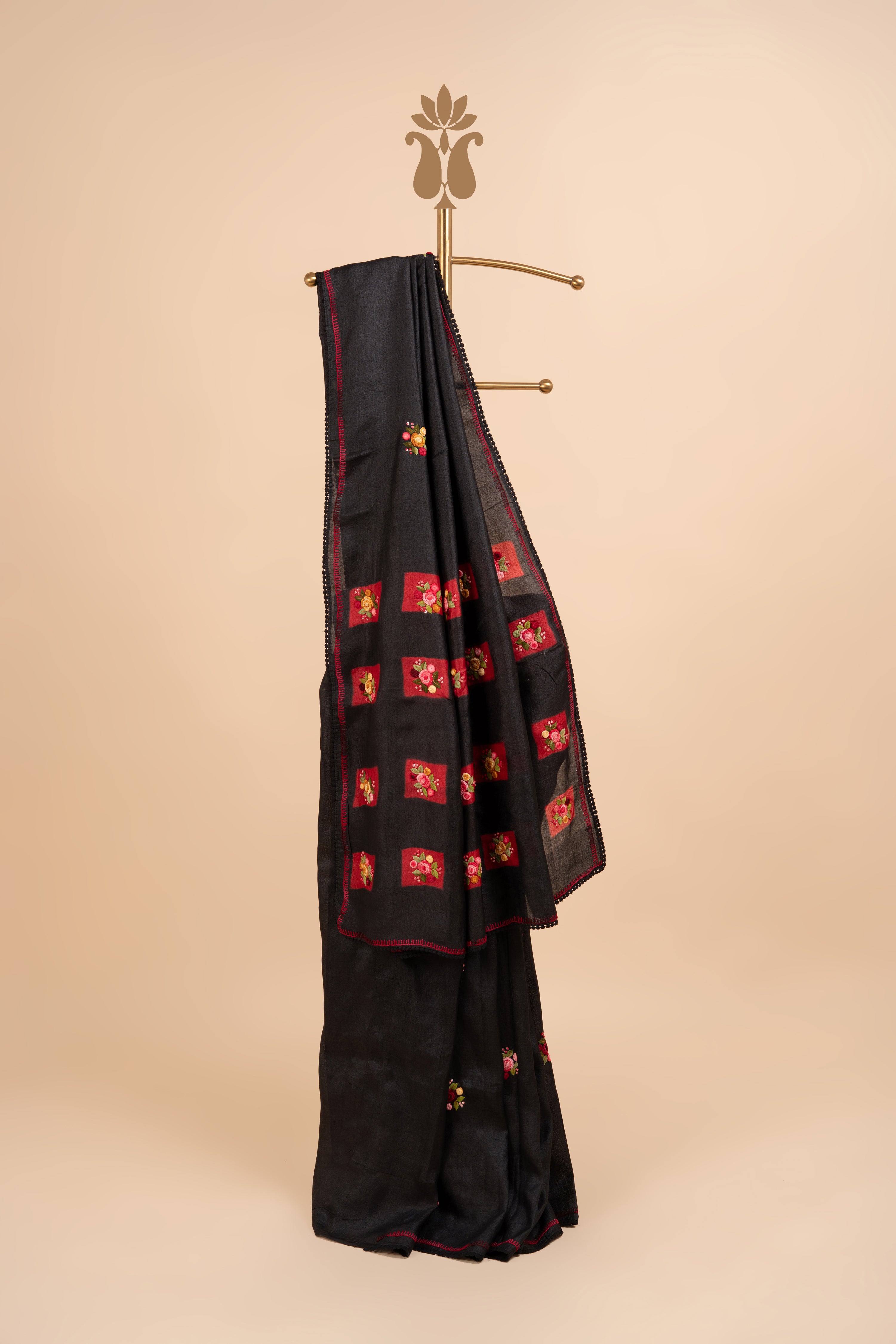 Black Handcrafted Luxury Saree