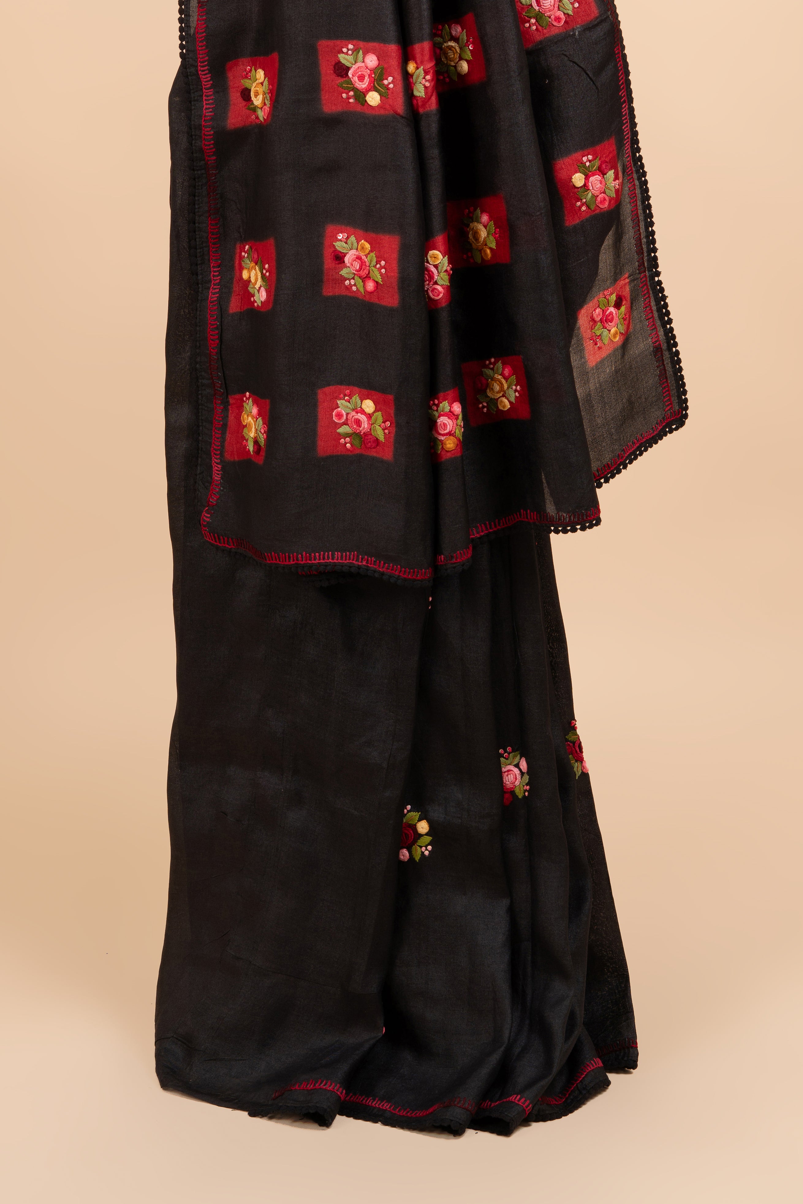 Black Handcrafted Luxury Saree