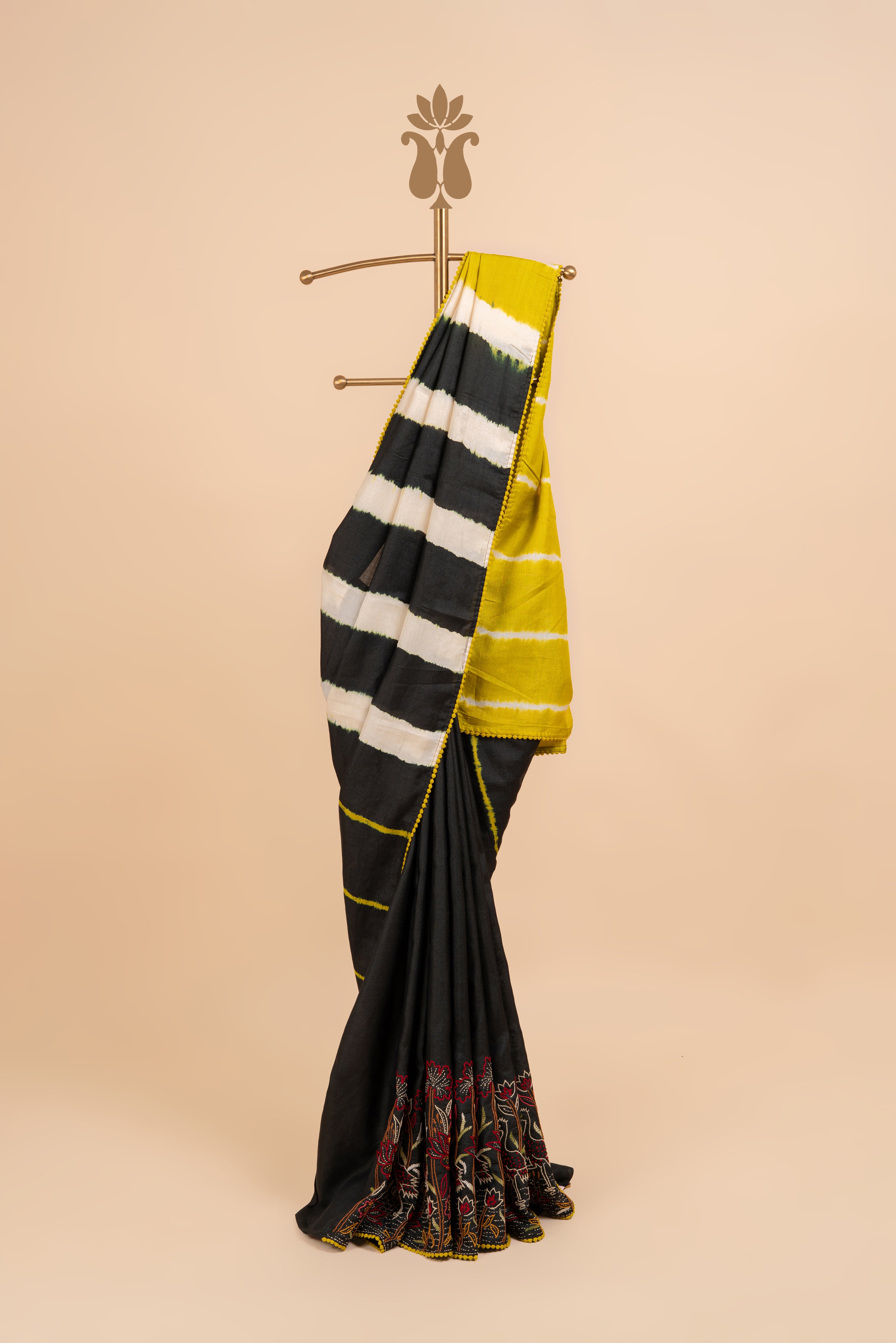 Black Handcrafted Luxury Saree