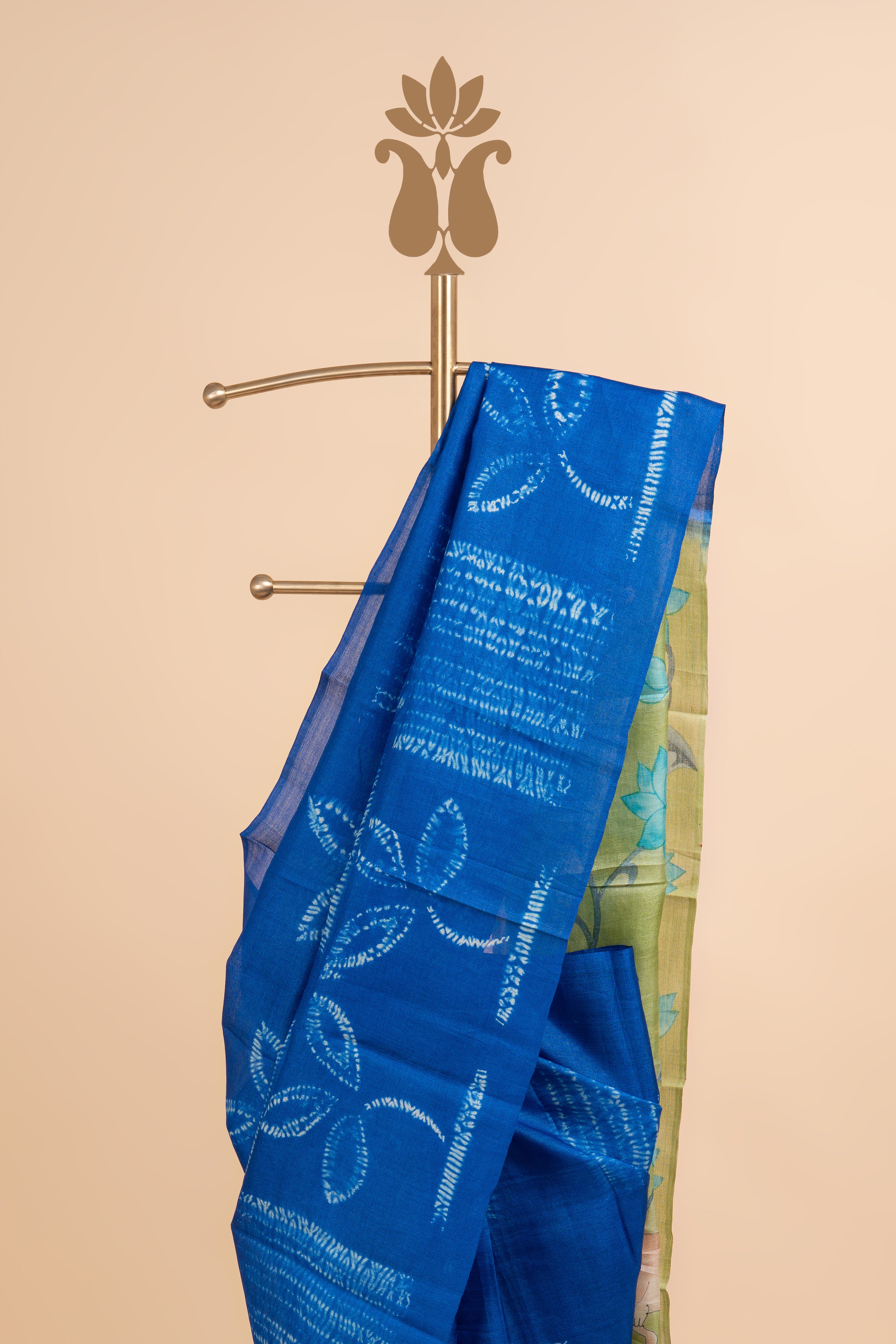 Blue Regal Canvas Tussar Silk Saree