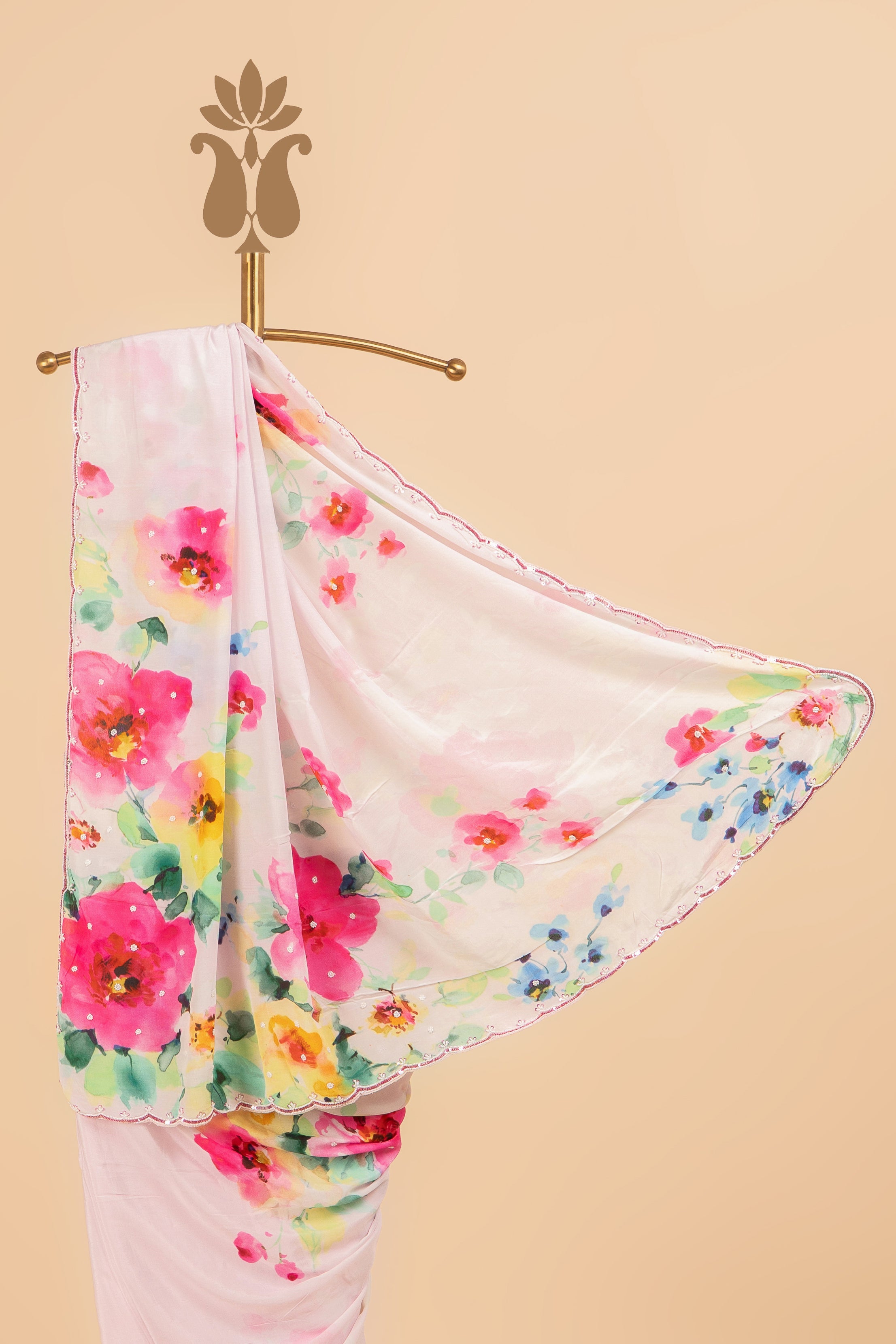 Chic Celebration Wear Baby Pink Saree