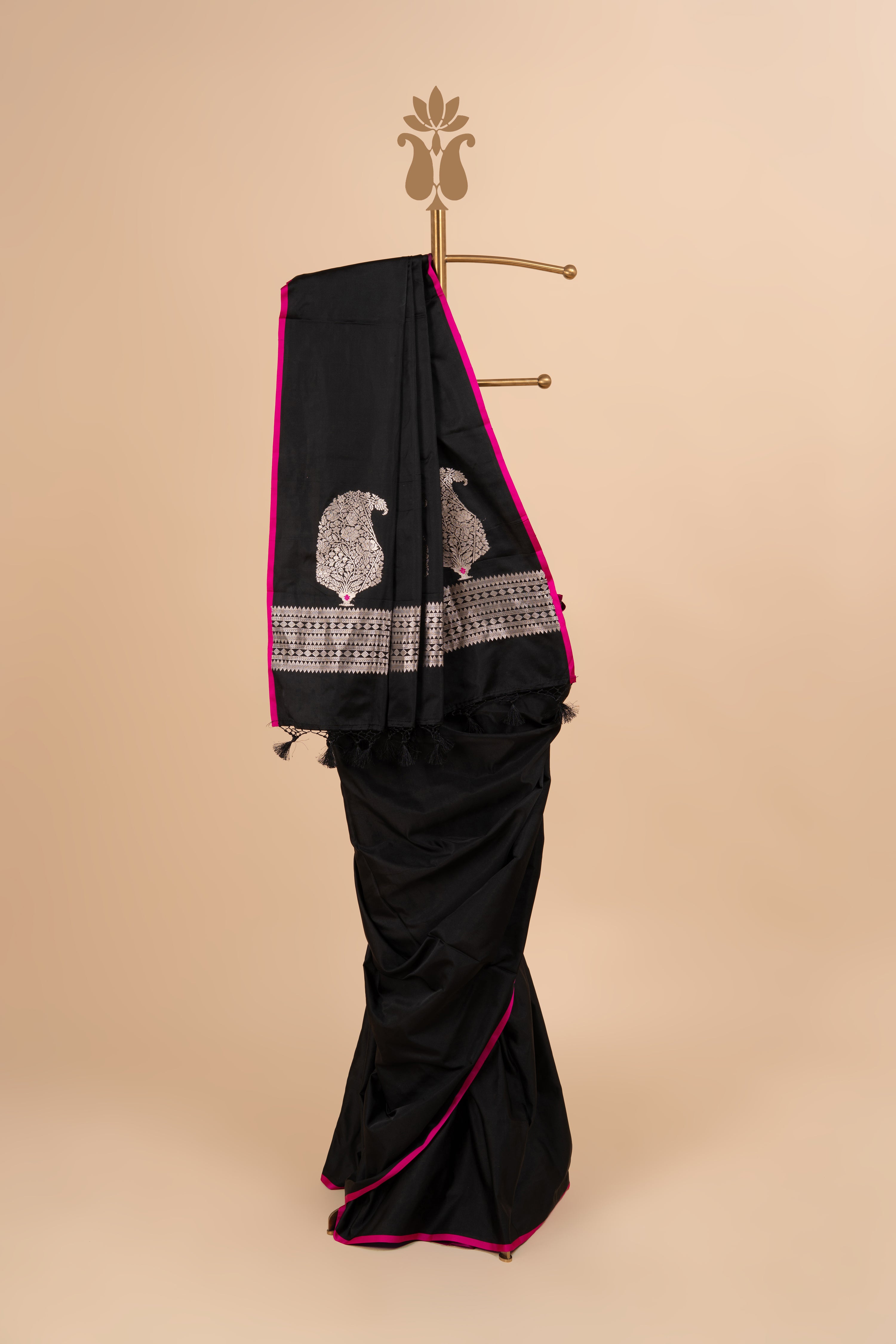 Classic Black & Pink Saree