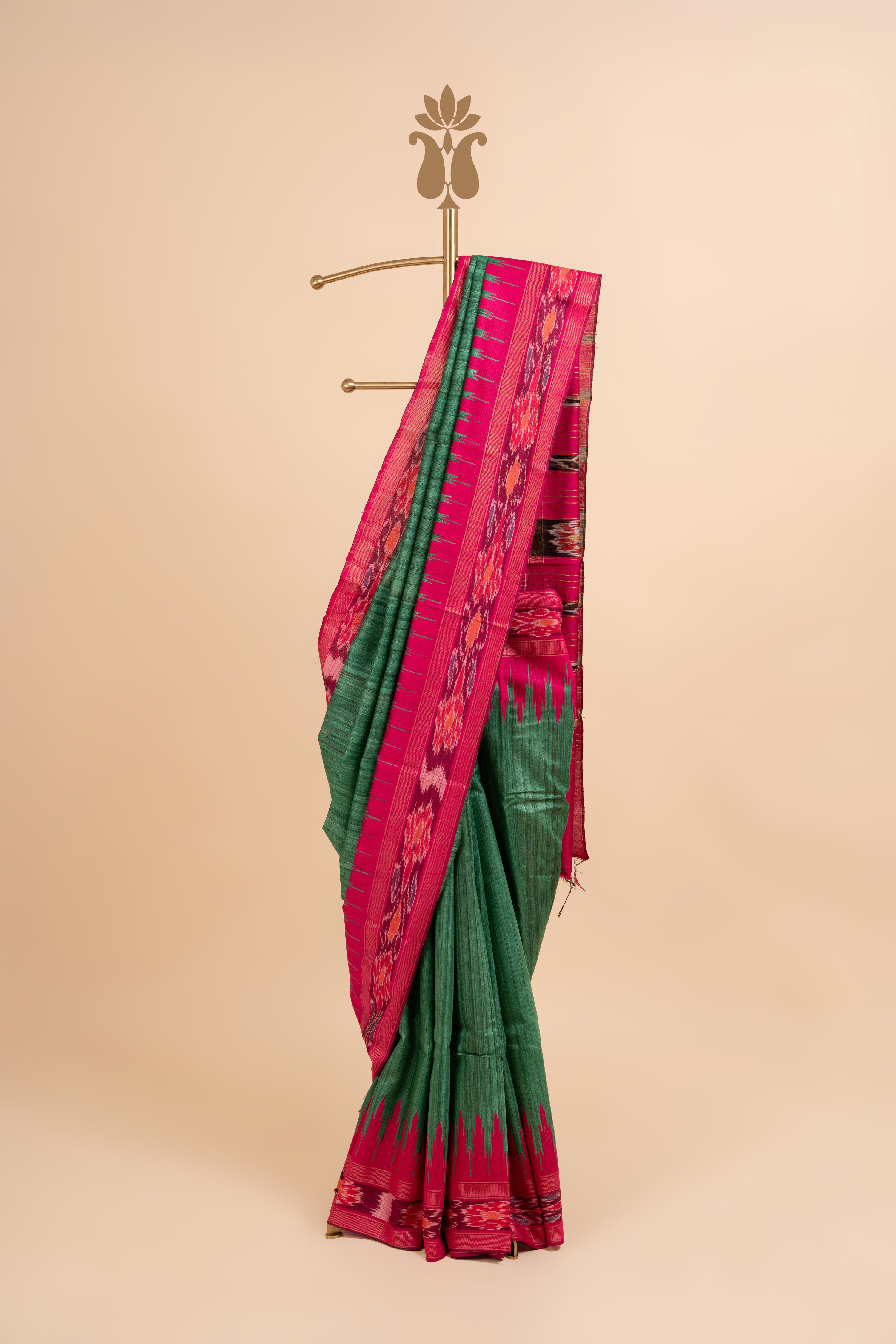 Contemporary Traditional Ghicha Tussar Saree