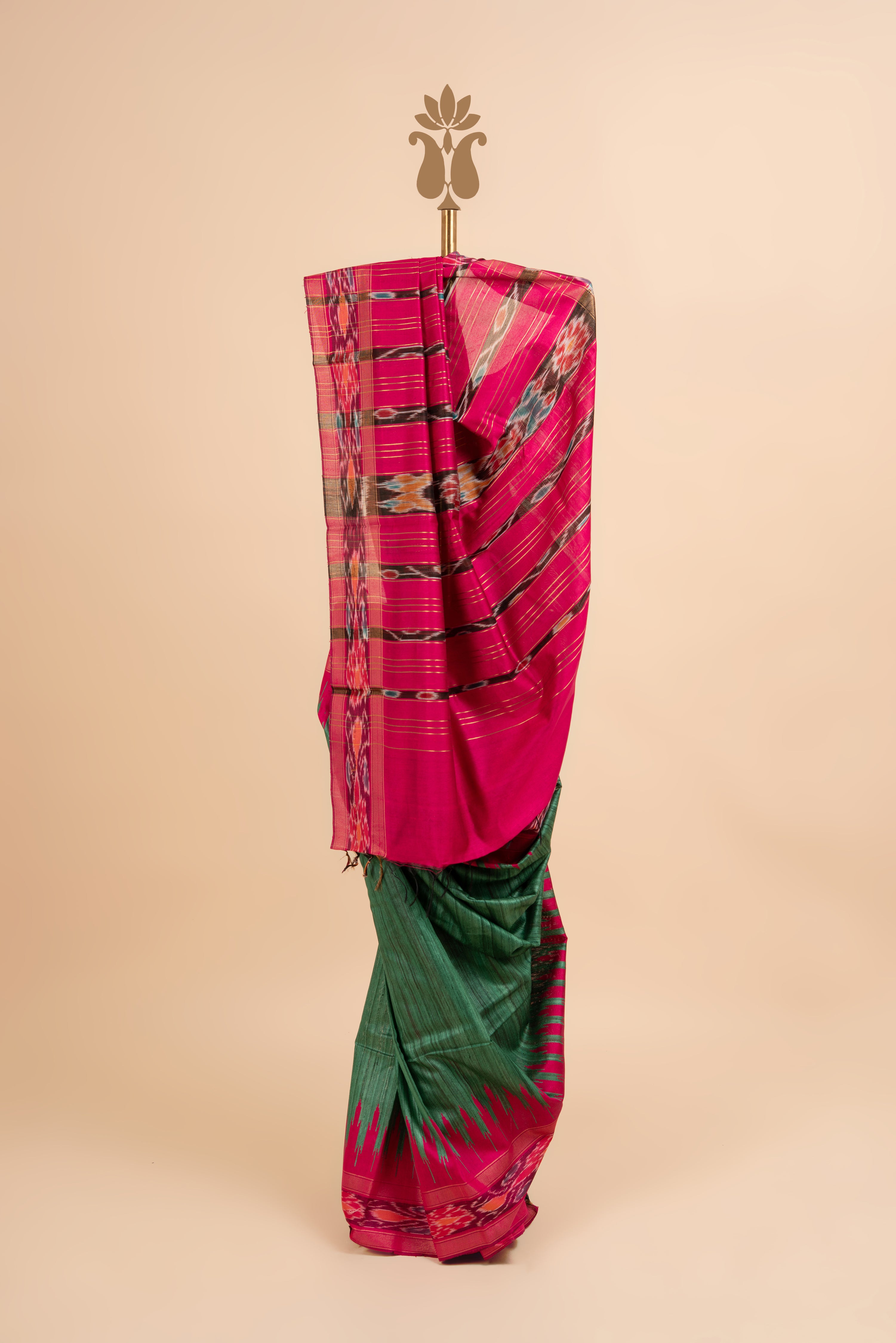 Contemporary Traditional Ghicha Tussar Saree