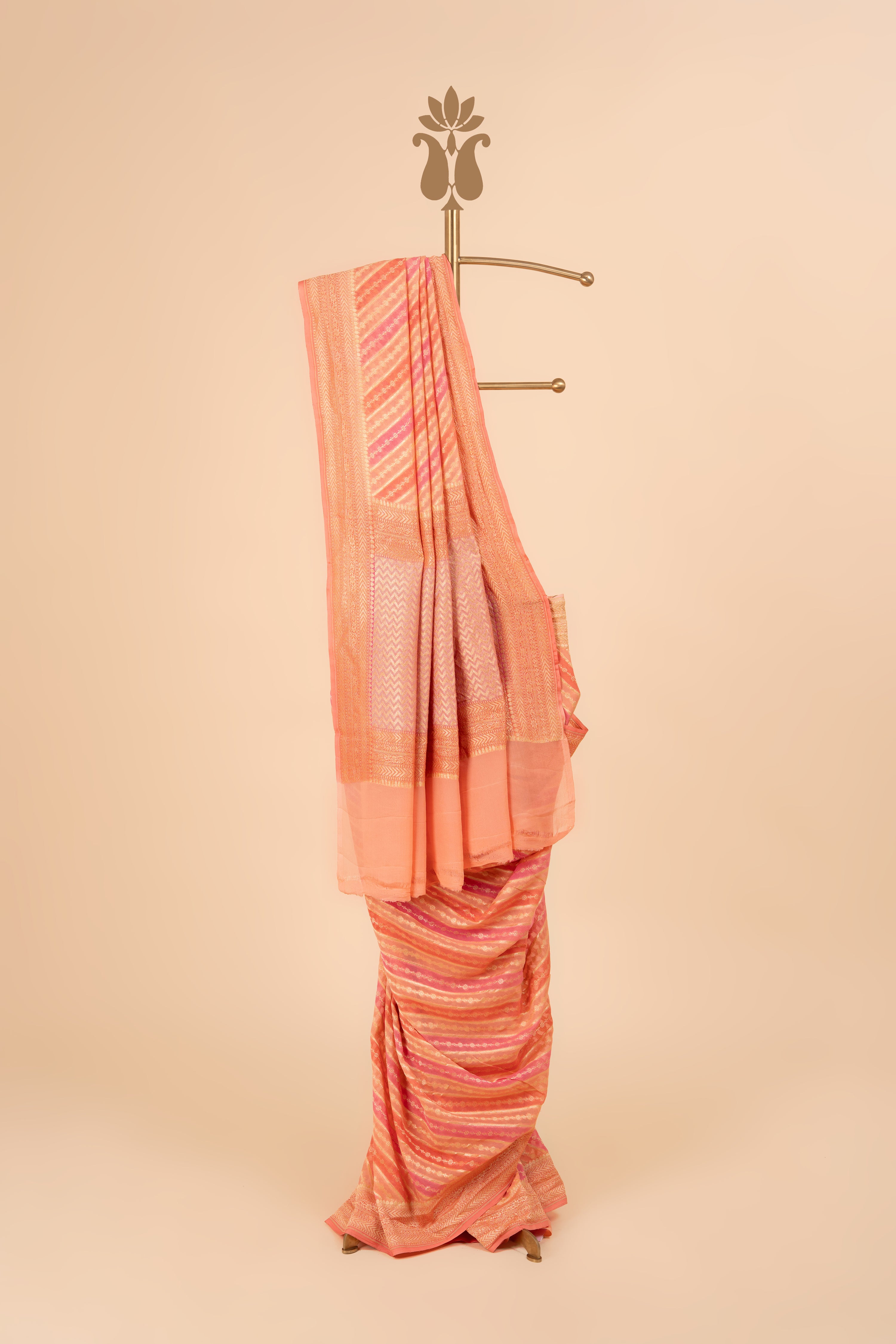Contemprorary Zari Banarasi Georgette Saree