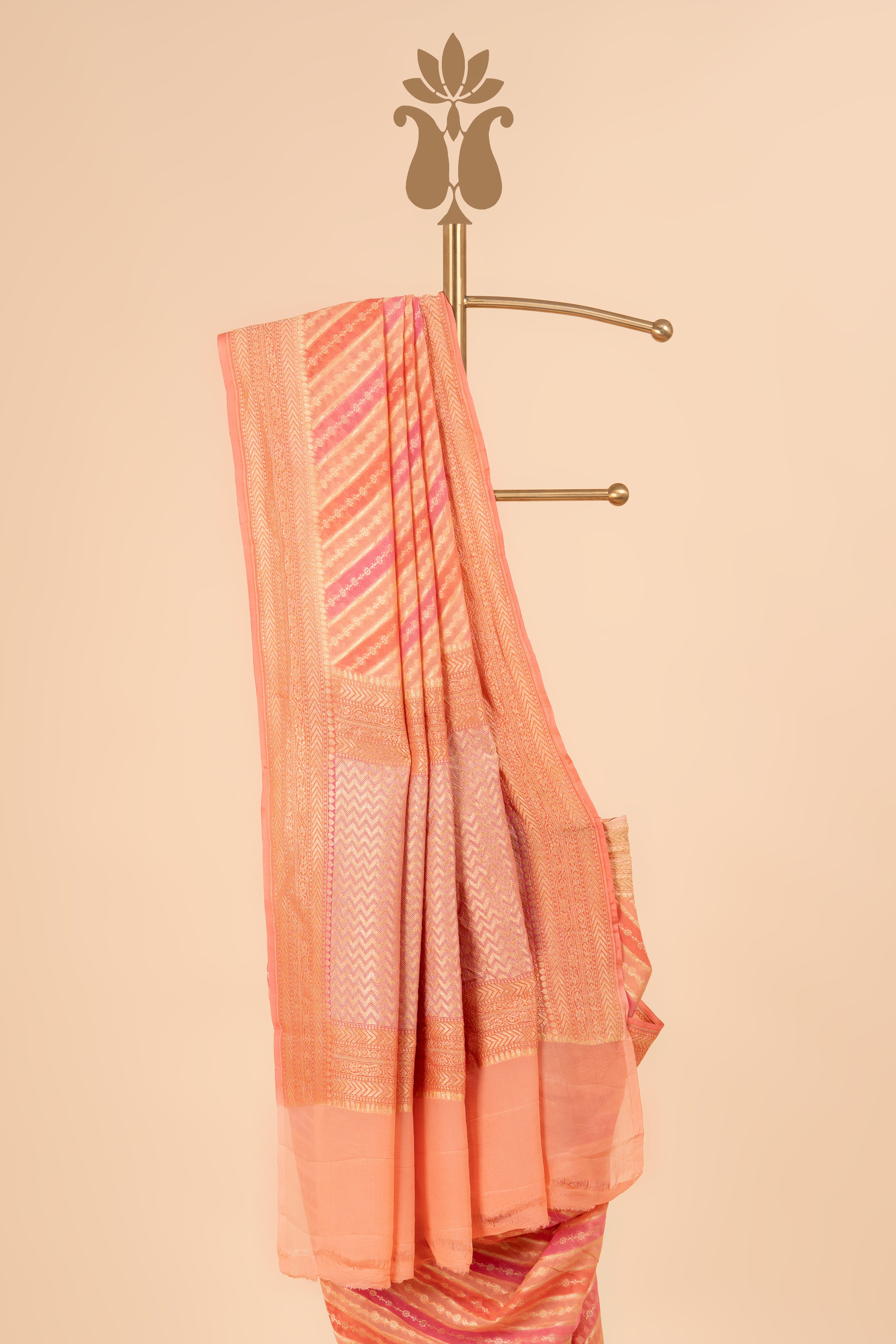 Contemprorary Zari Banarasi Georgette Saree