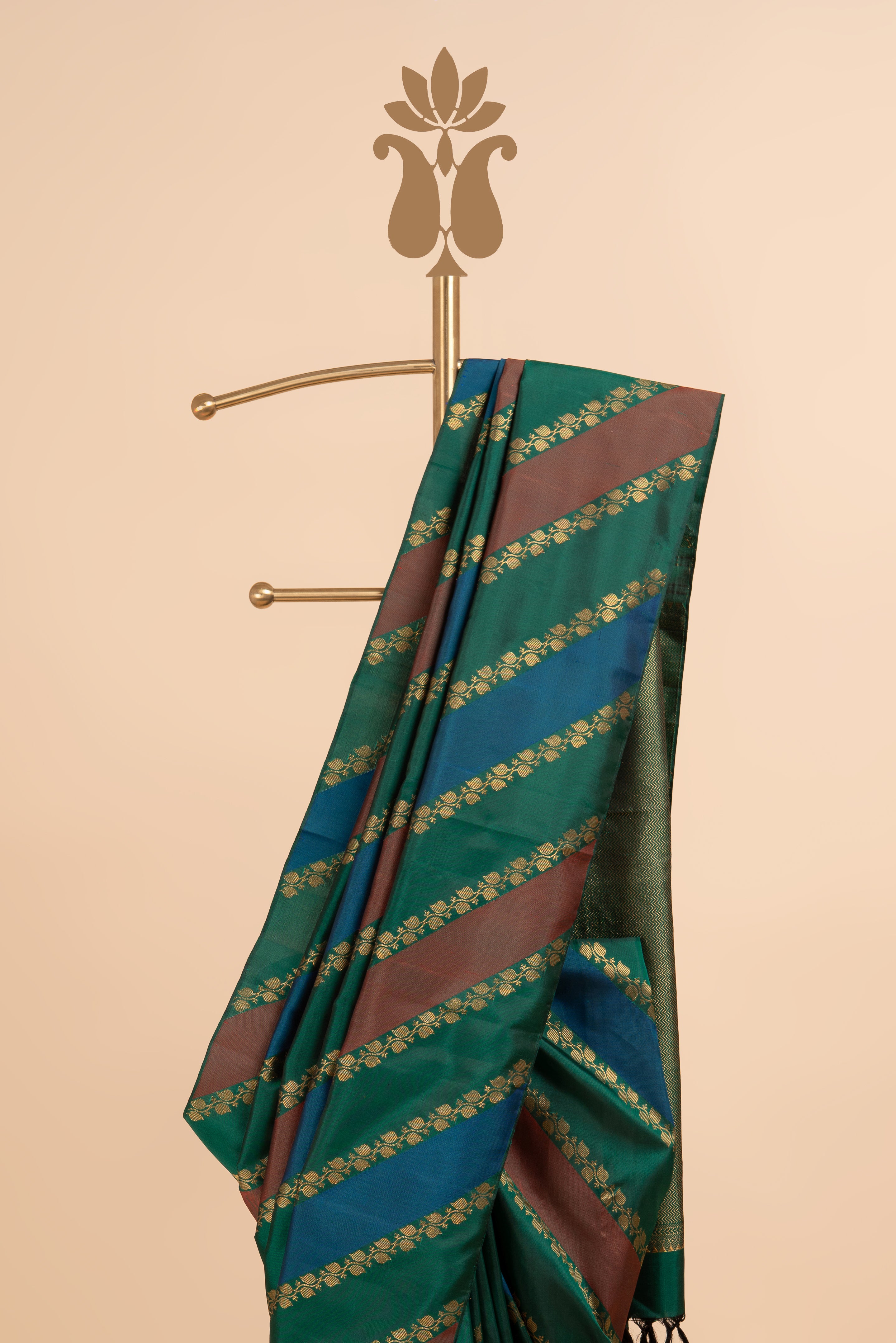 Borderless Half n Half Brocade Kanjeevaram