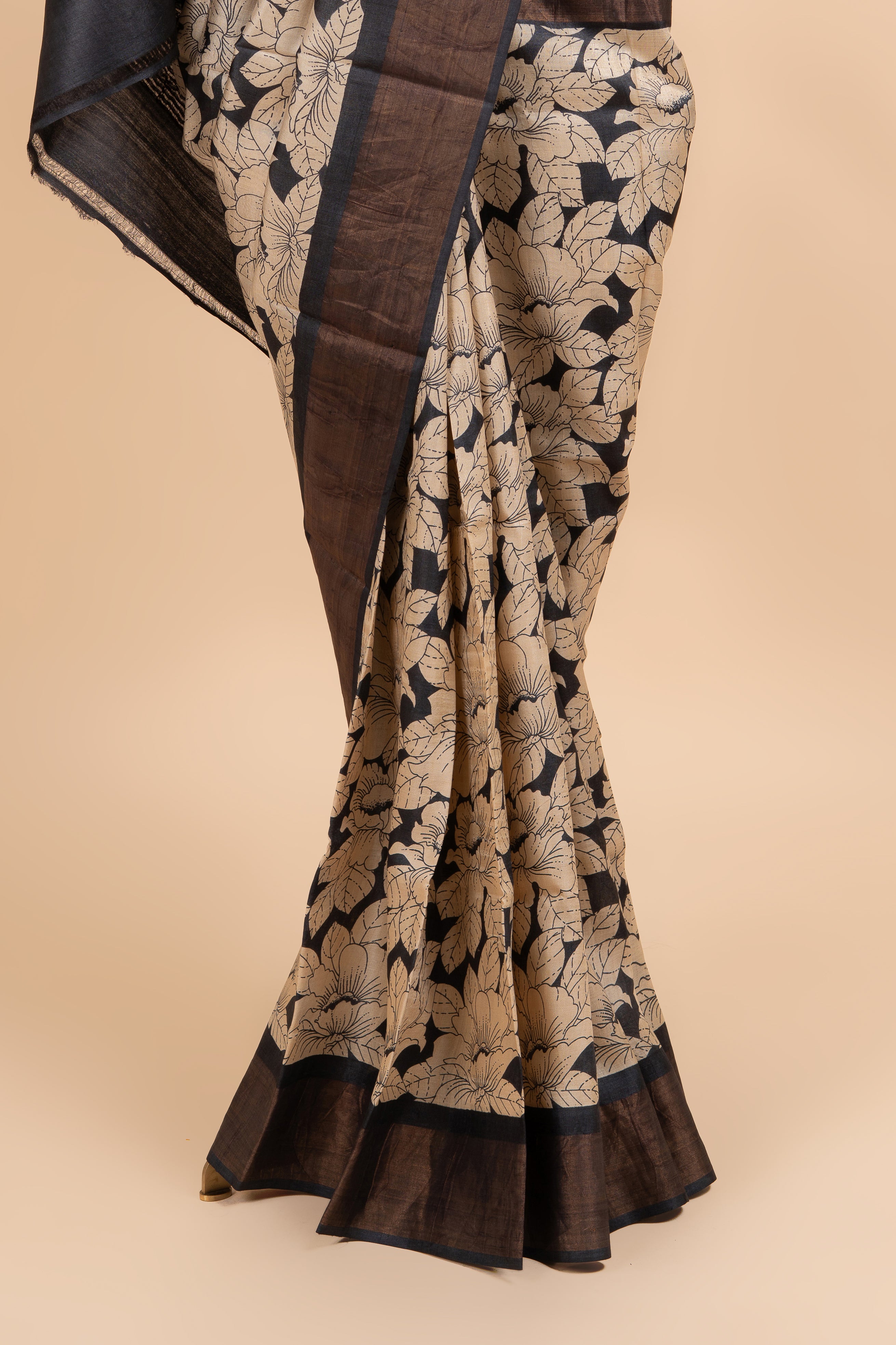 Floral Digital Contemporary Elegance In Black