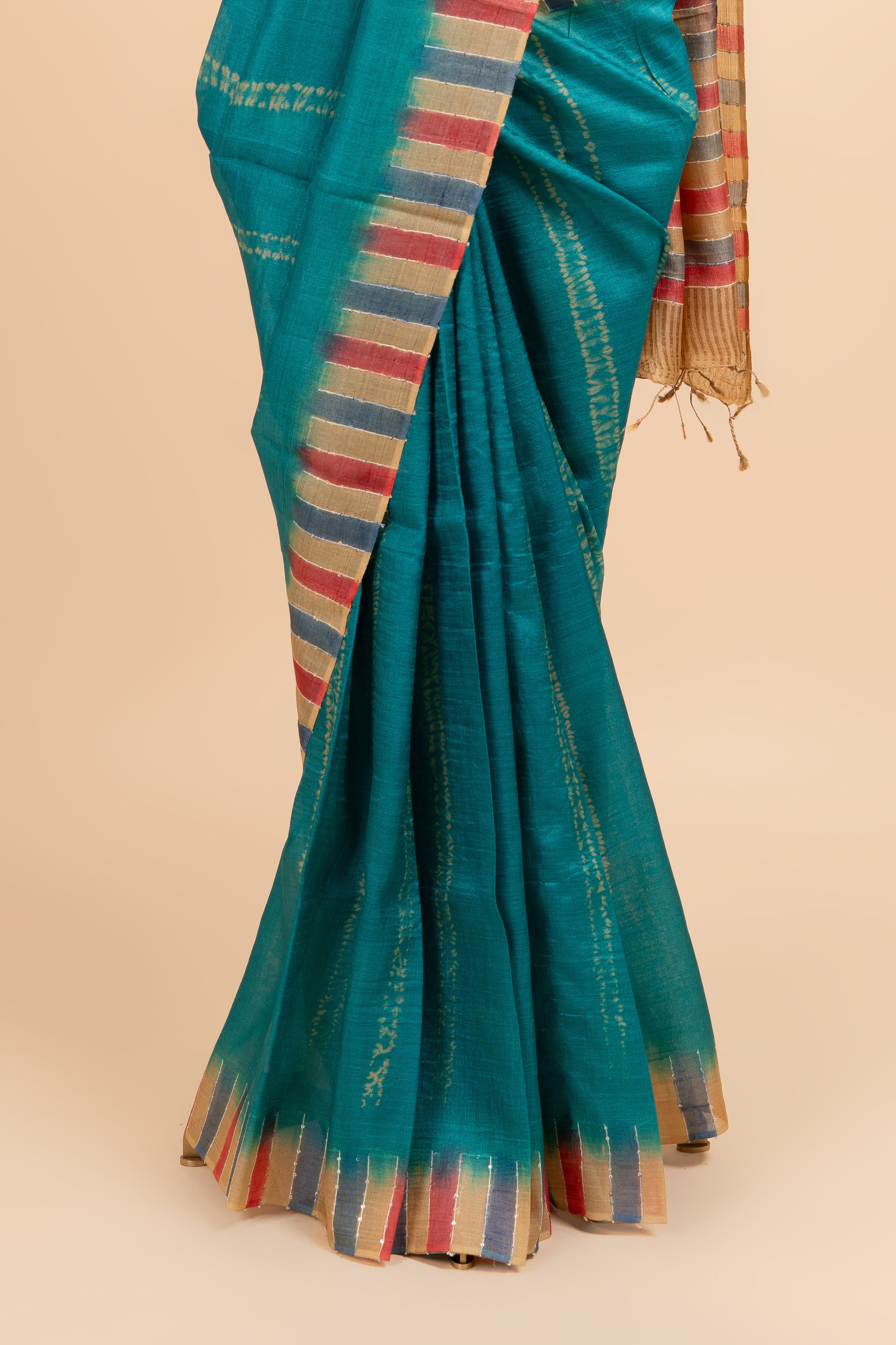 Handpainted Tussar Saree