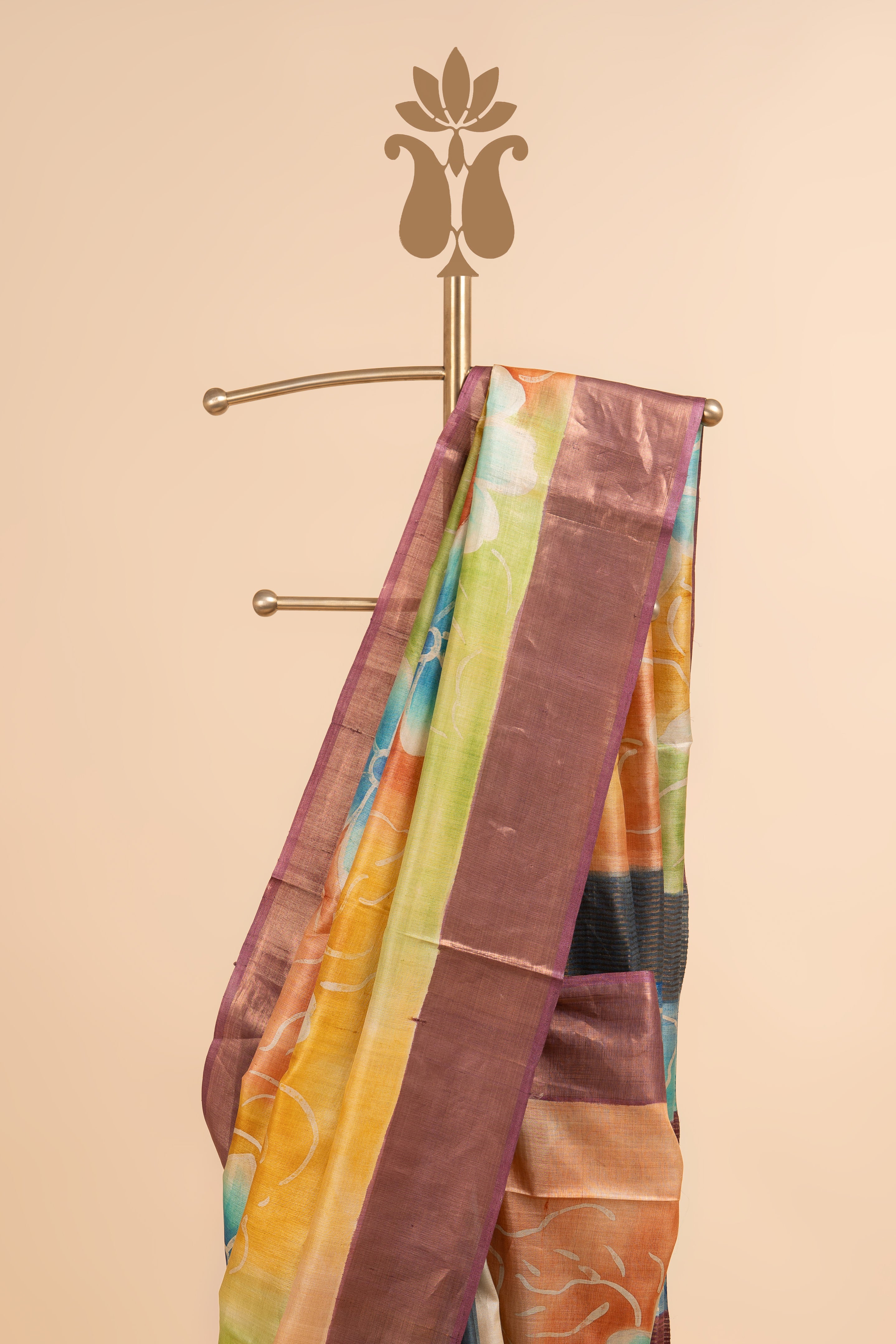 Handpainted Tussar Silk Saree
