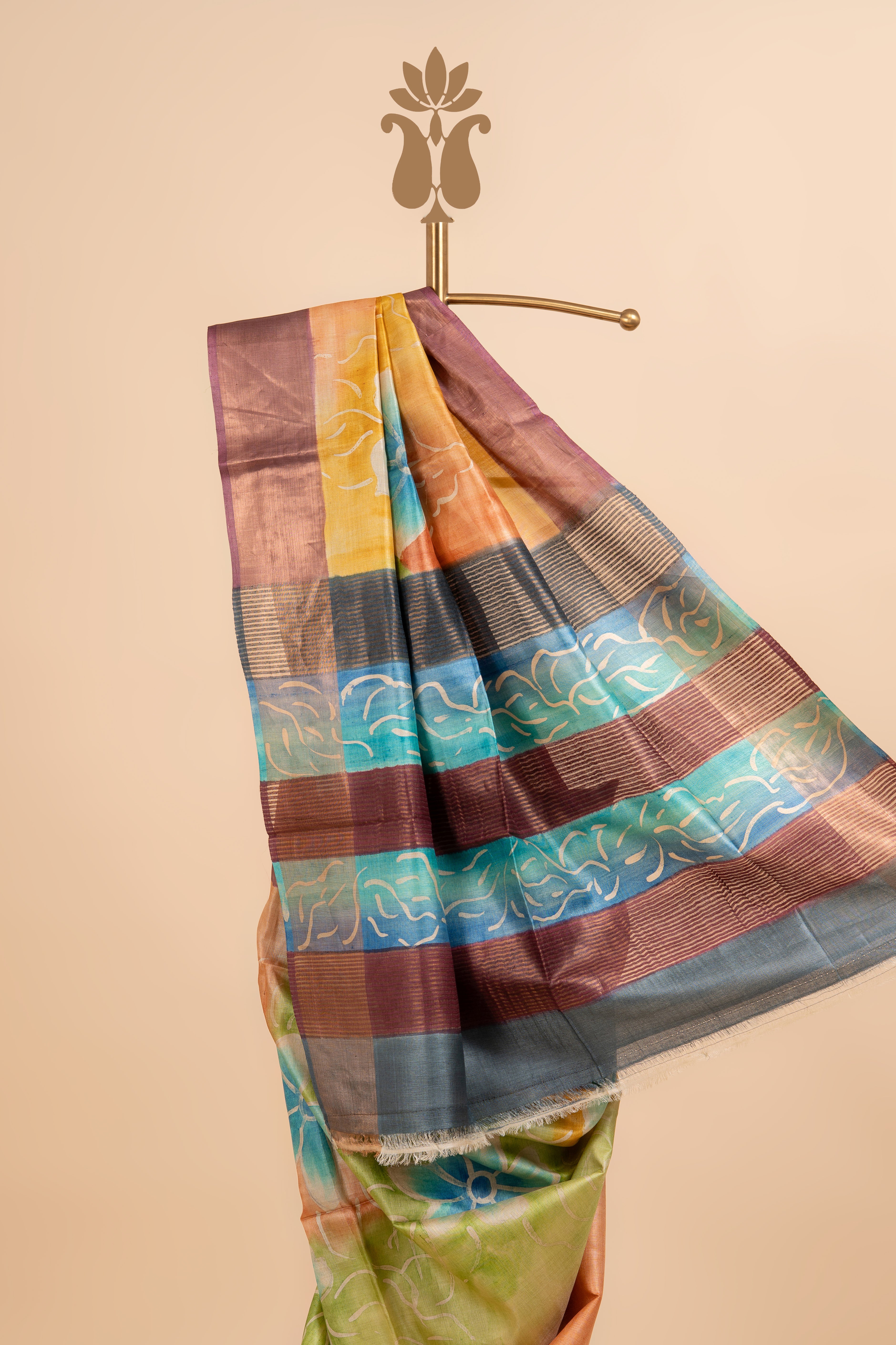 Handpainted Tussar Silk Saree