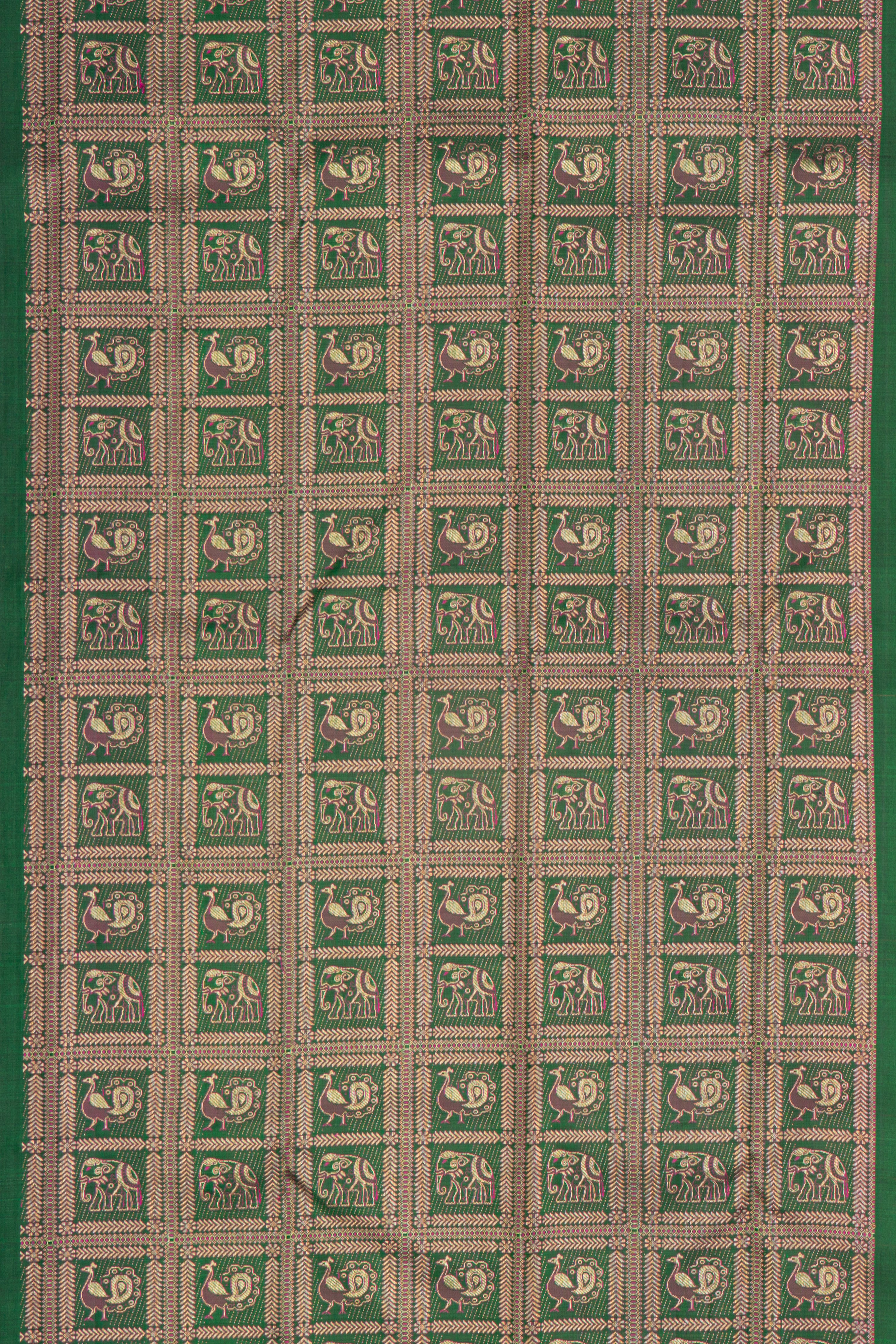 Jewel Tone Borderless Kanjeevaram
