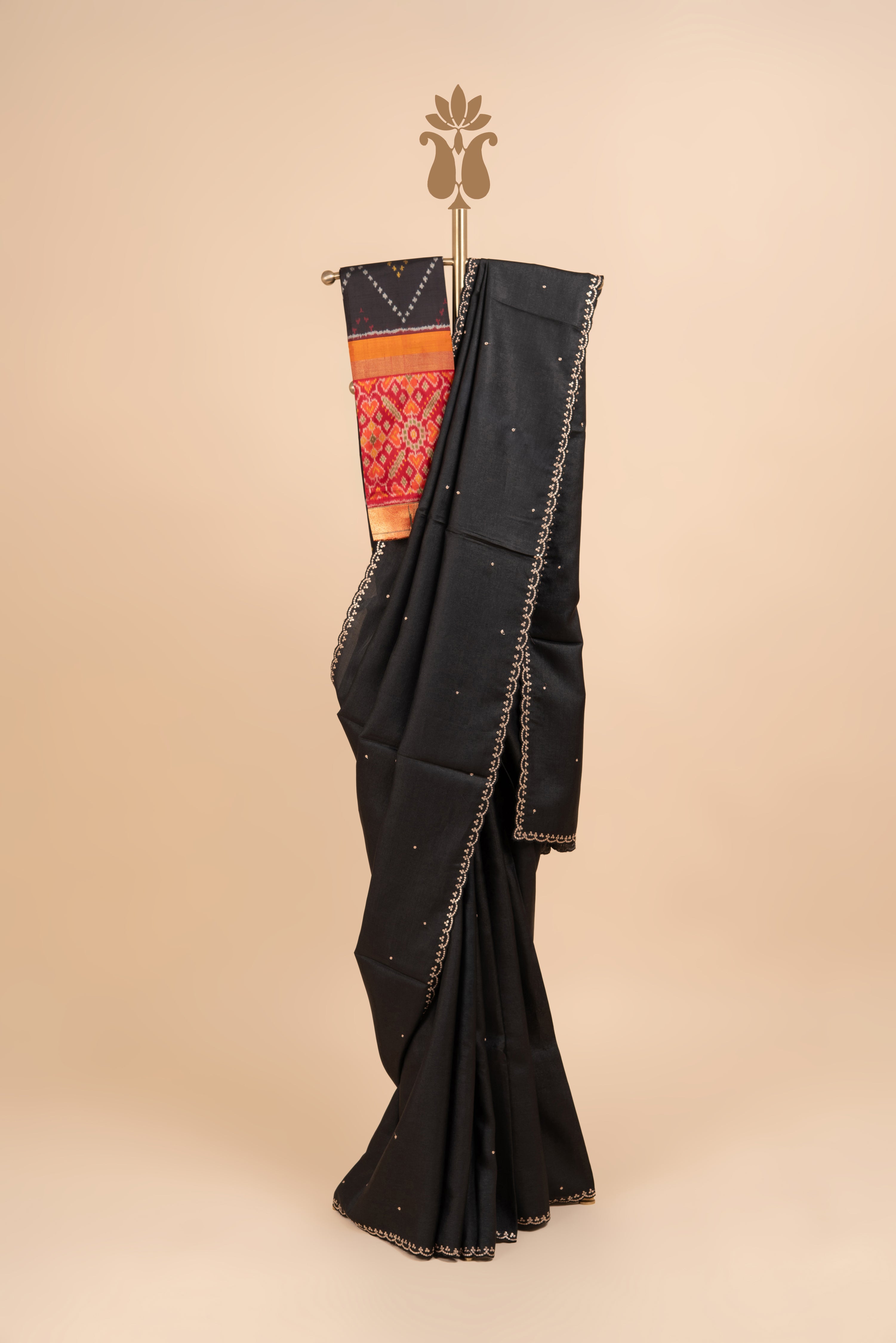 Minimal & Classy Tussar Elegance In Black