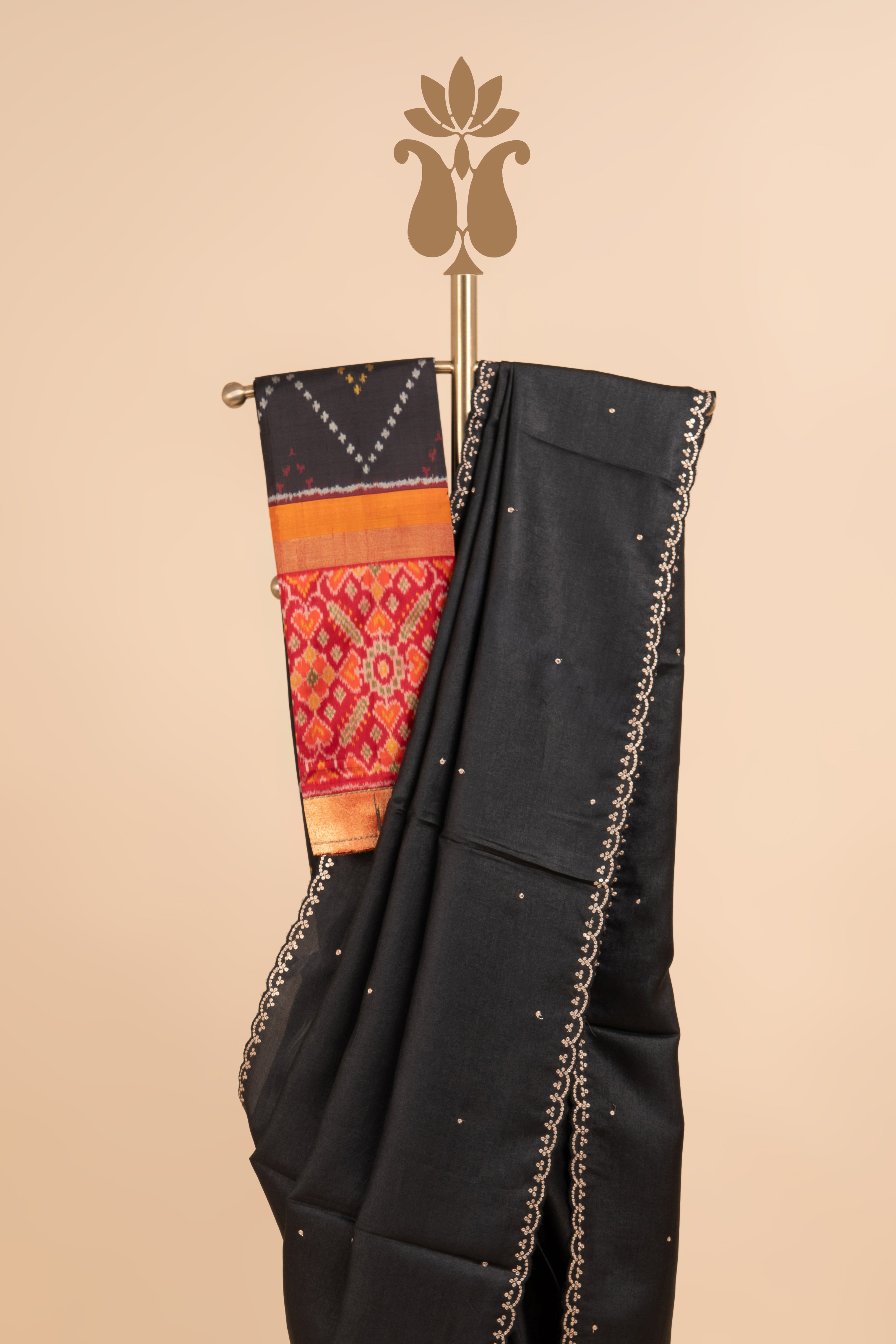 Minimal & Classy Tussar Elegance In Black