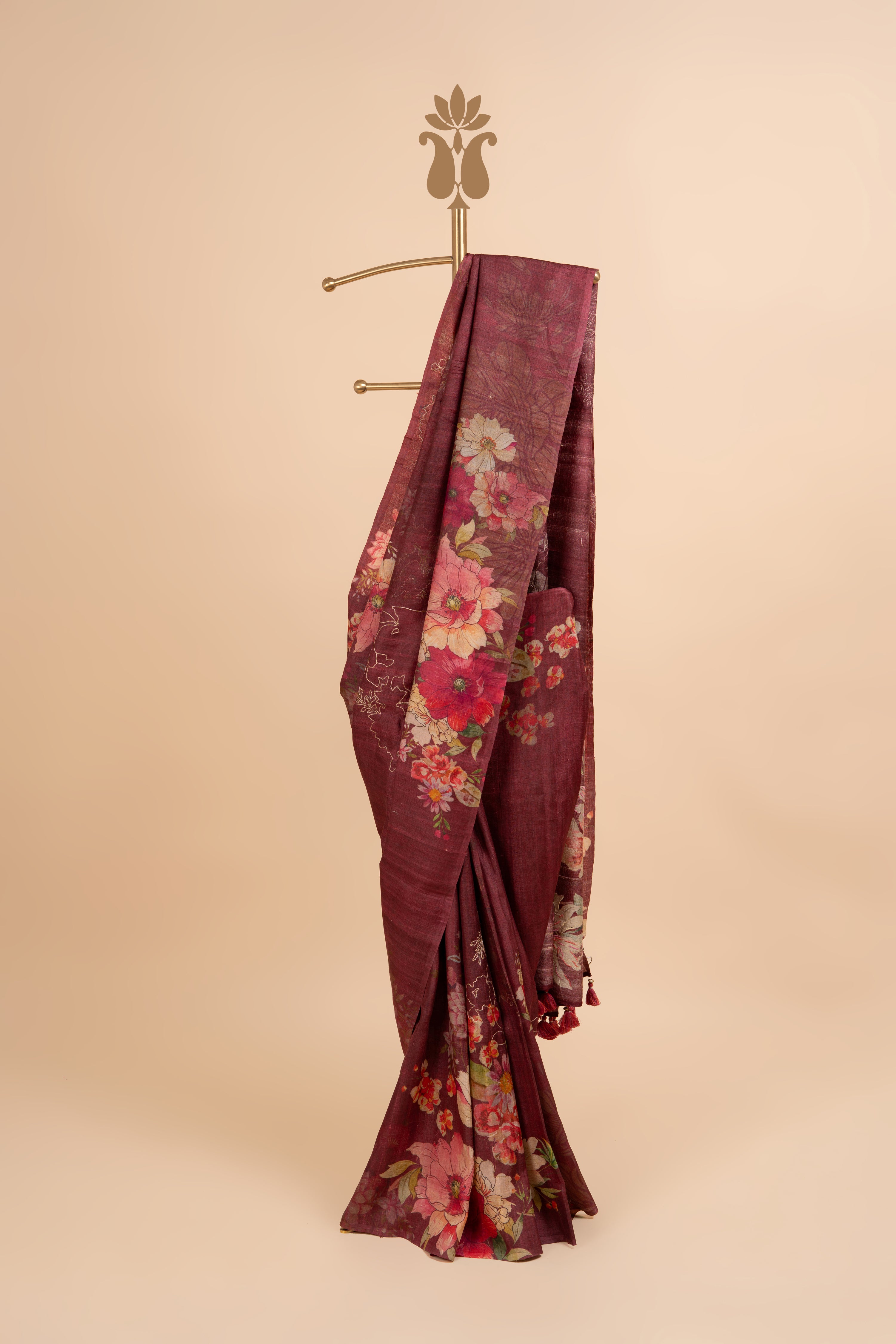 Modern Arri Work Tussar Silk Saree
