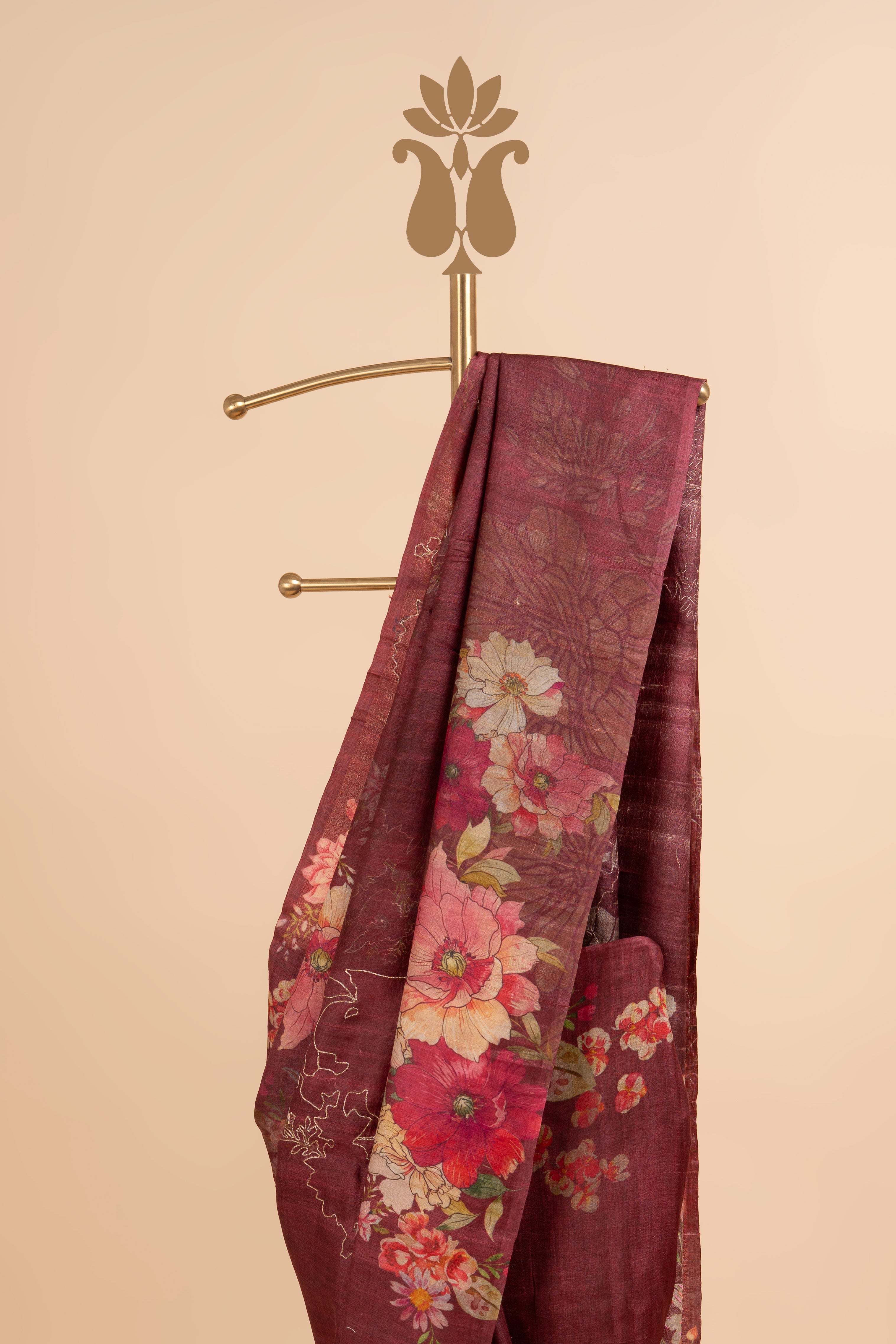 Modern Arri Work Tussar Silk Saree
