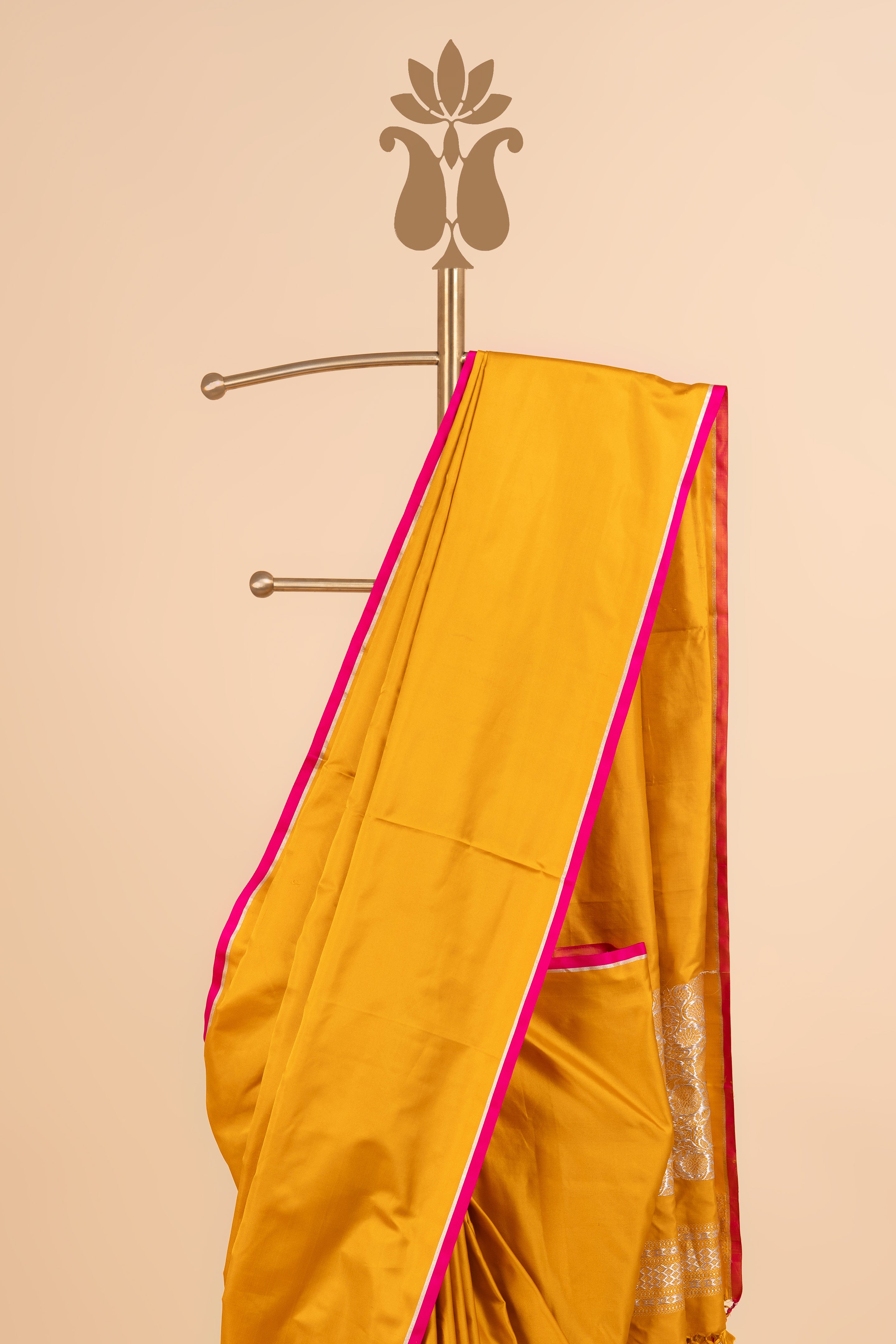 Mustard Grandeur Mushroo Silk Saree