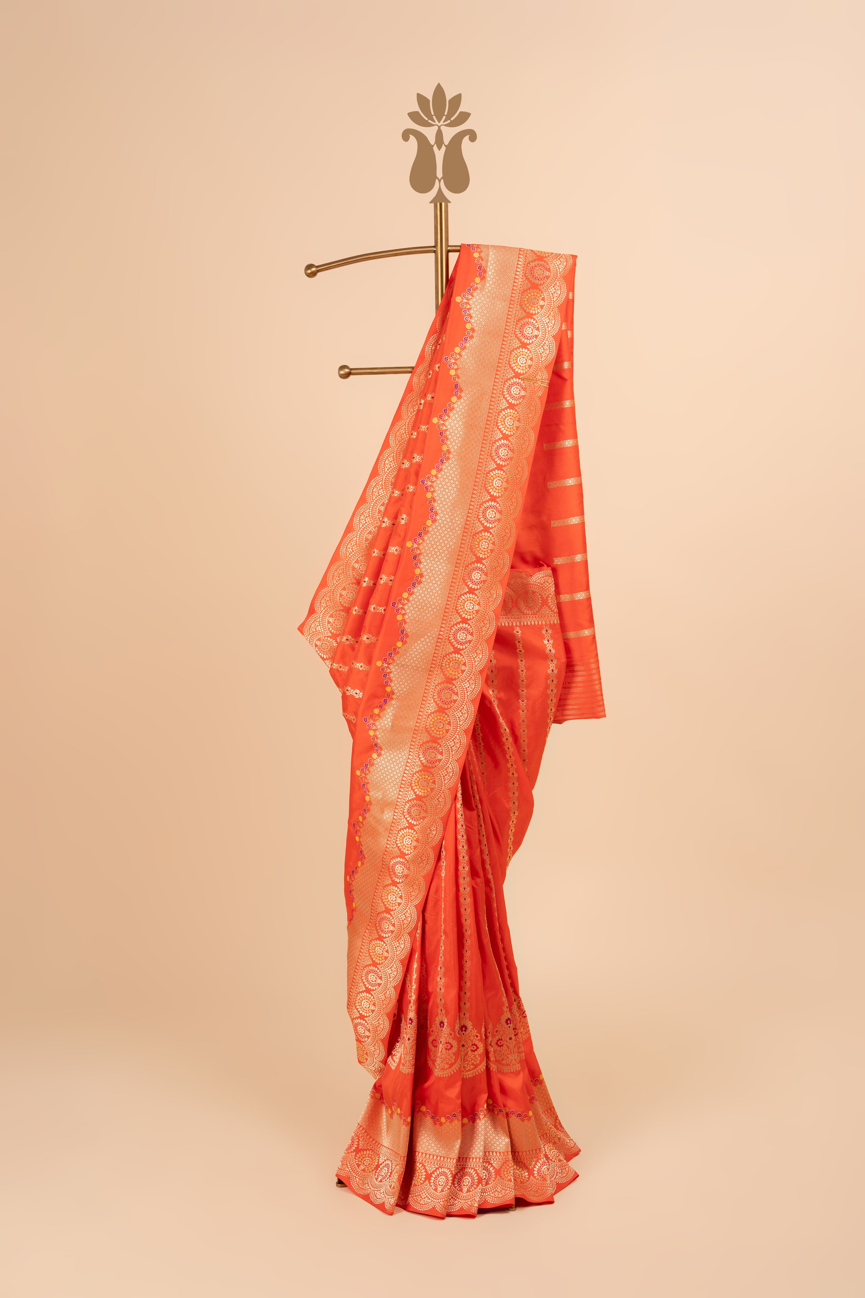 Orange Regal Banarasi Charm Saree