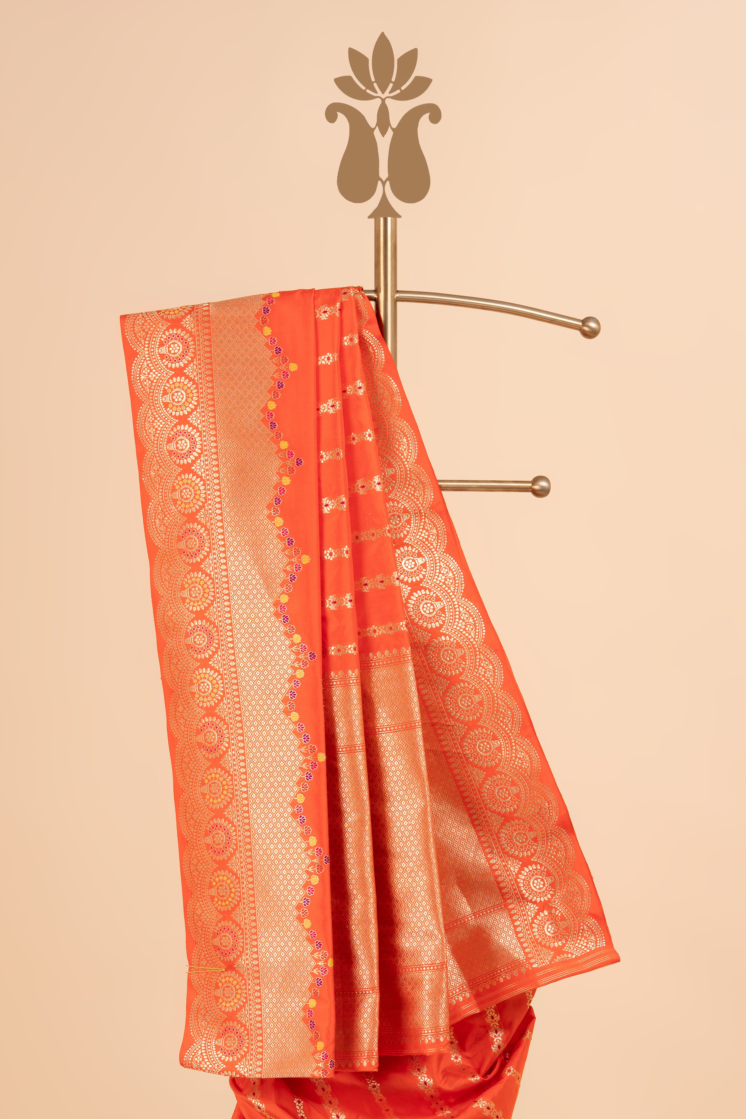 Orange Regal Banarasi Charm Saree
