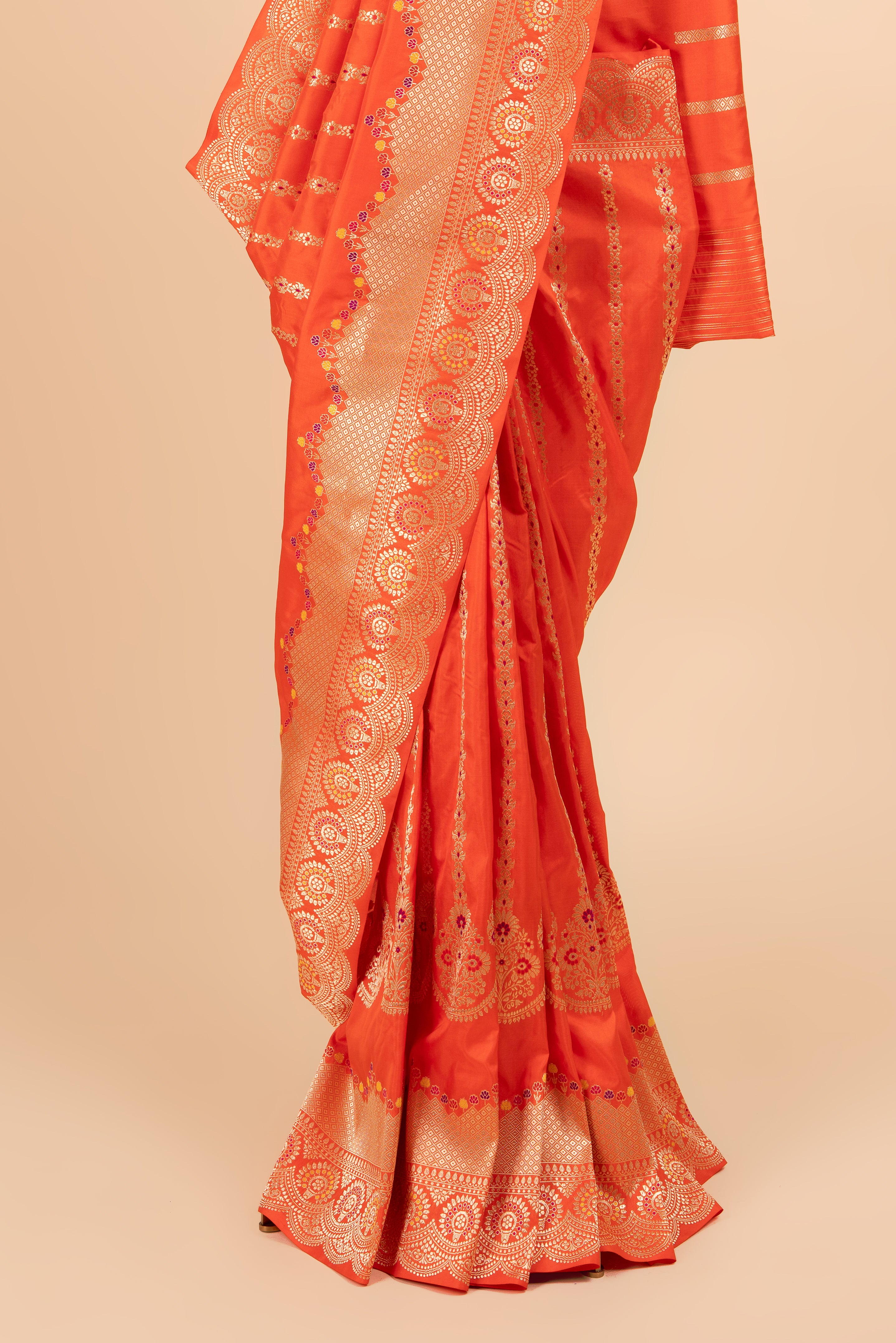 Orange Regal Banarasi Charm Saree