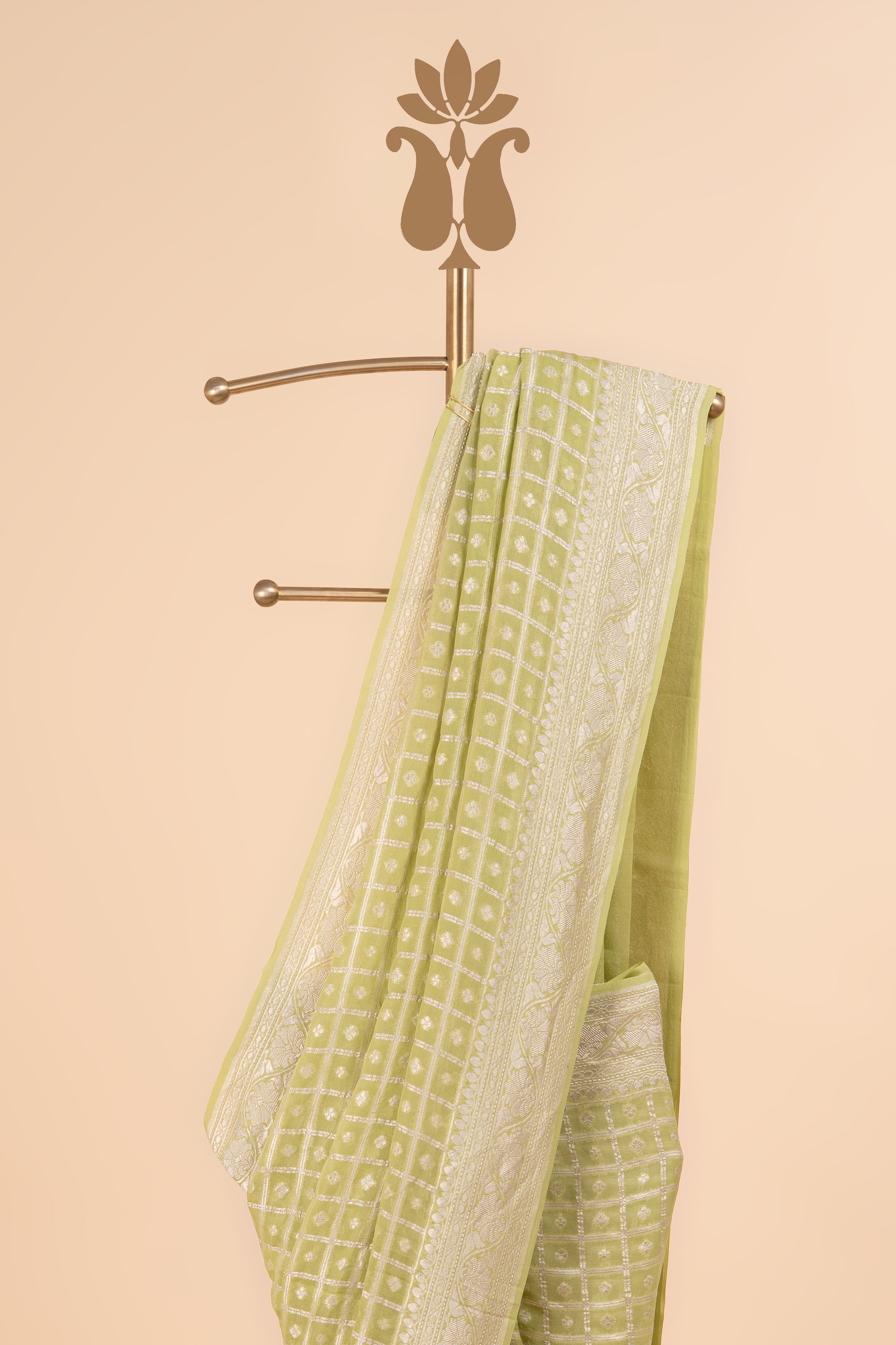 Pastel Banarasi Georgette Saree