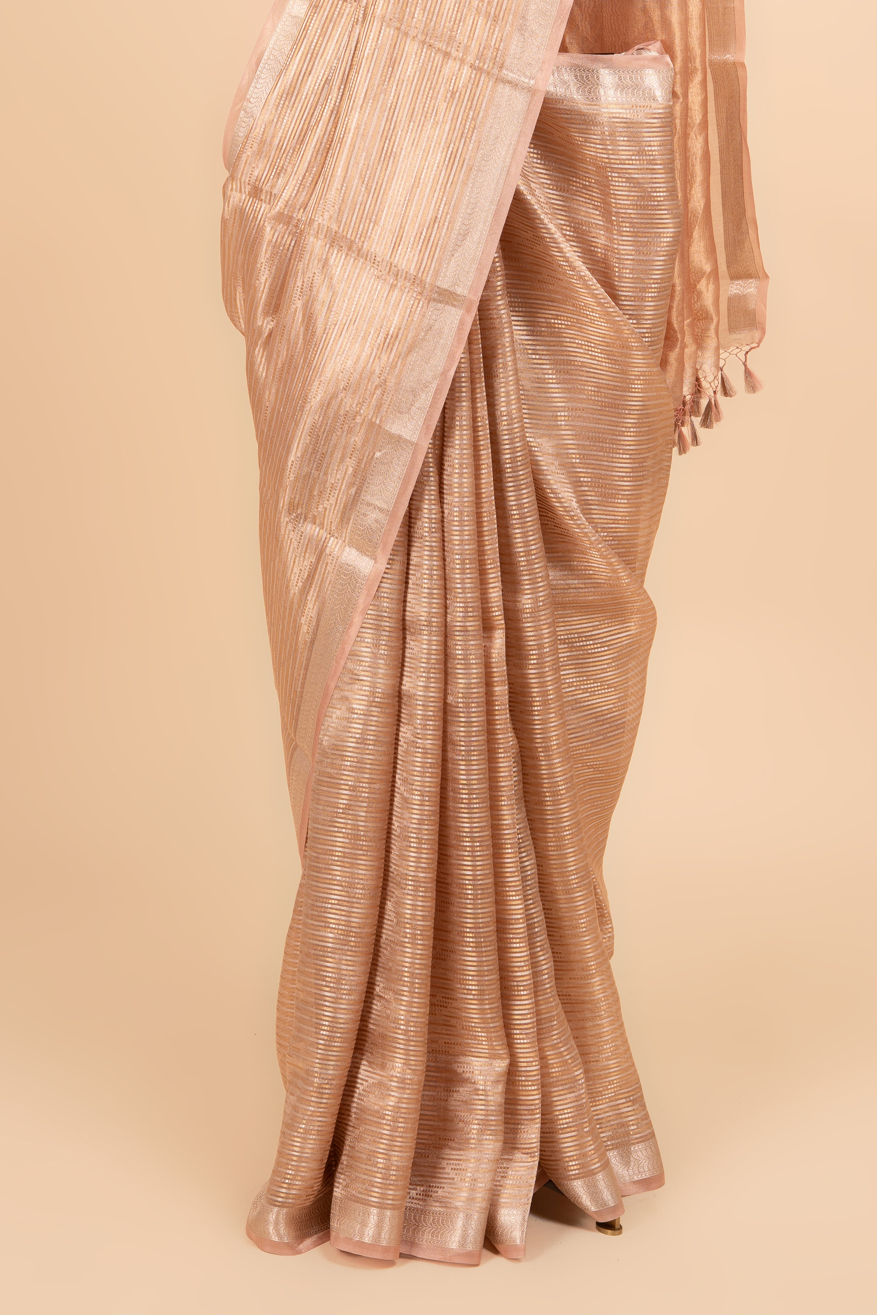 Pastel Banarasi Tissue Saree