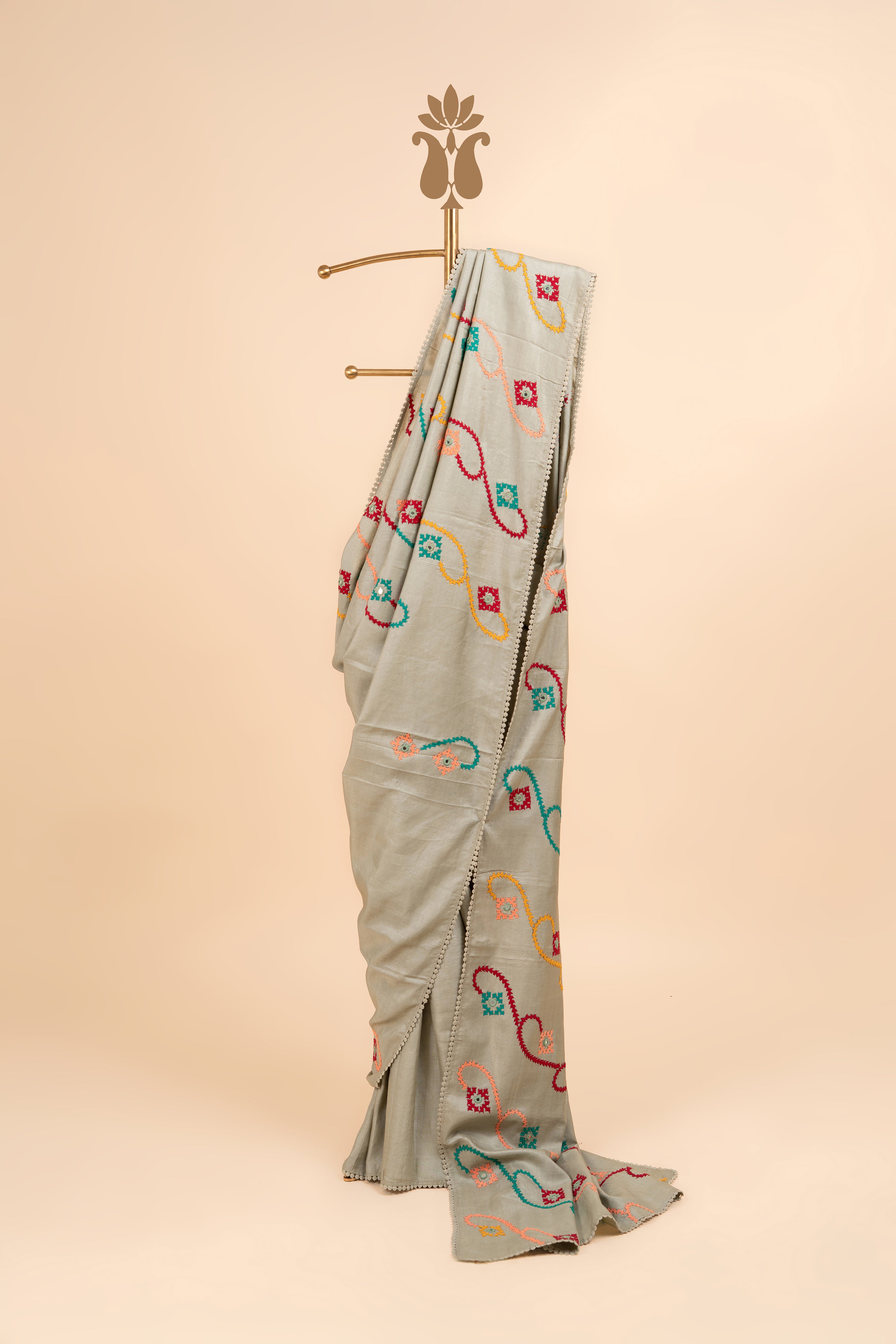Pastel Cultural Luxe  Saree