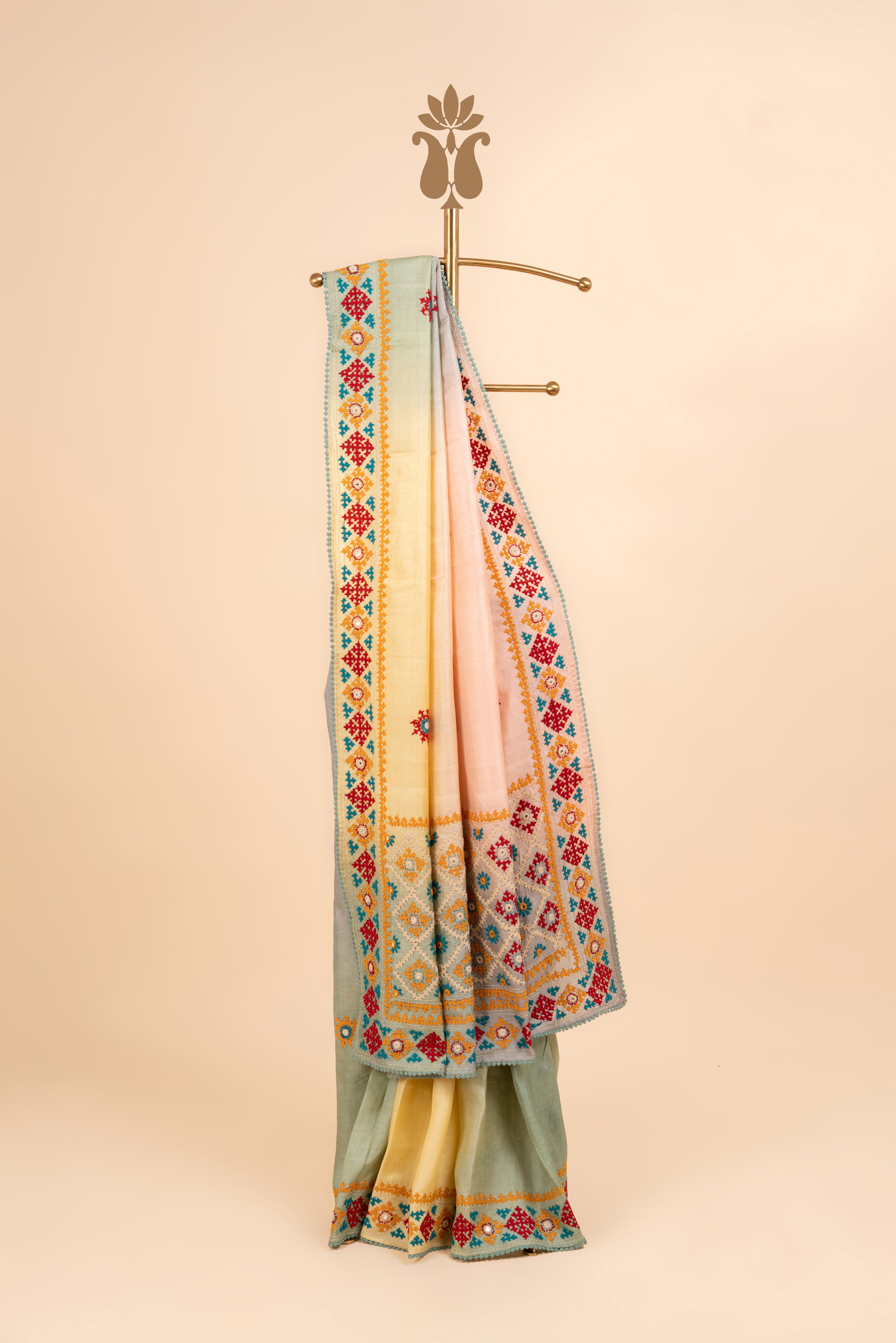 Pastel Festive Radiance Saree