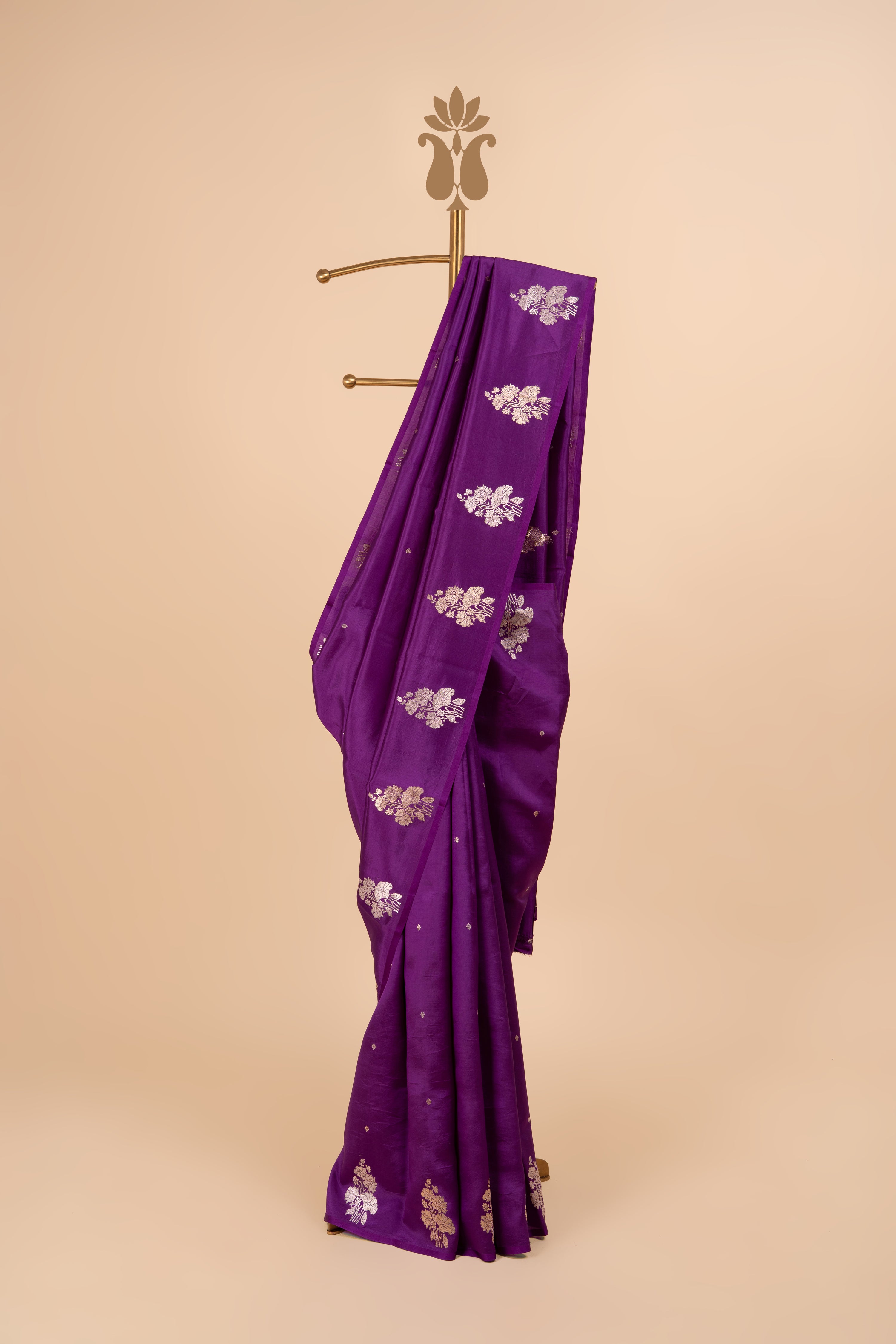 Purple Elegance – Minimal Banarasi Saree