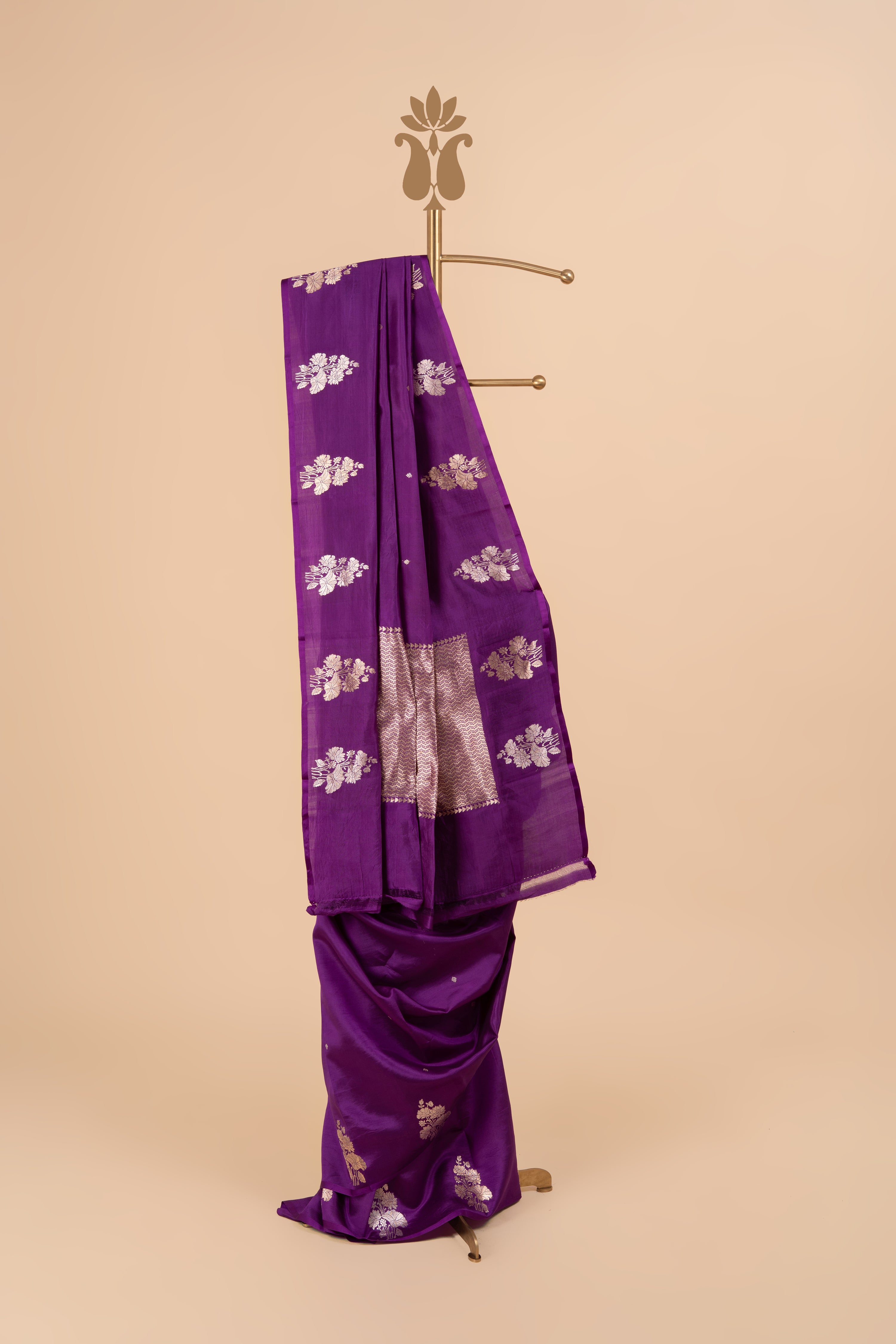 Purple Elegance – Minimal Banarasi Saree