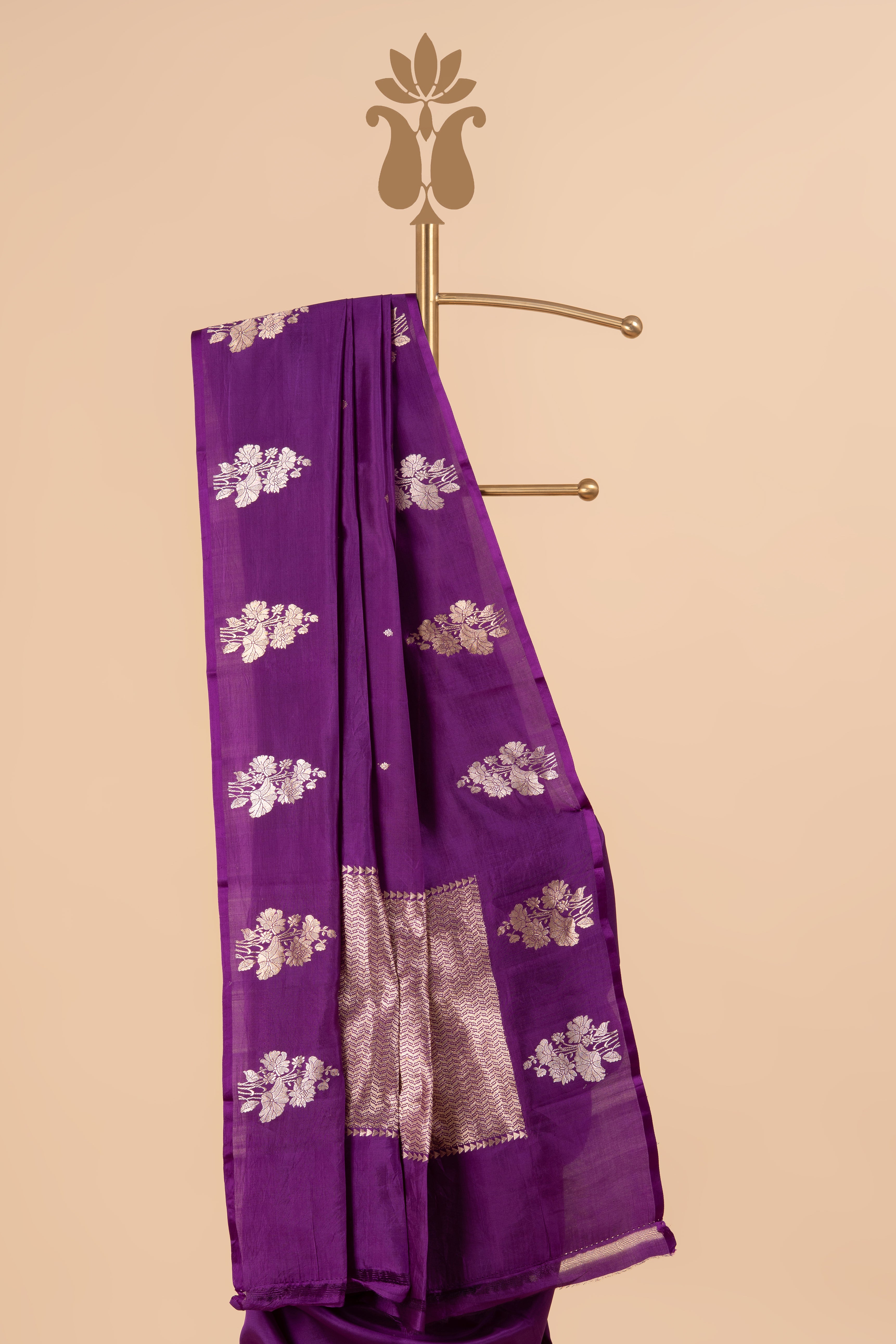 Purple Elegance – Minimal Banarasi Saree