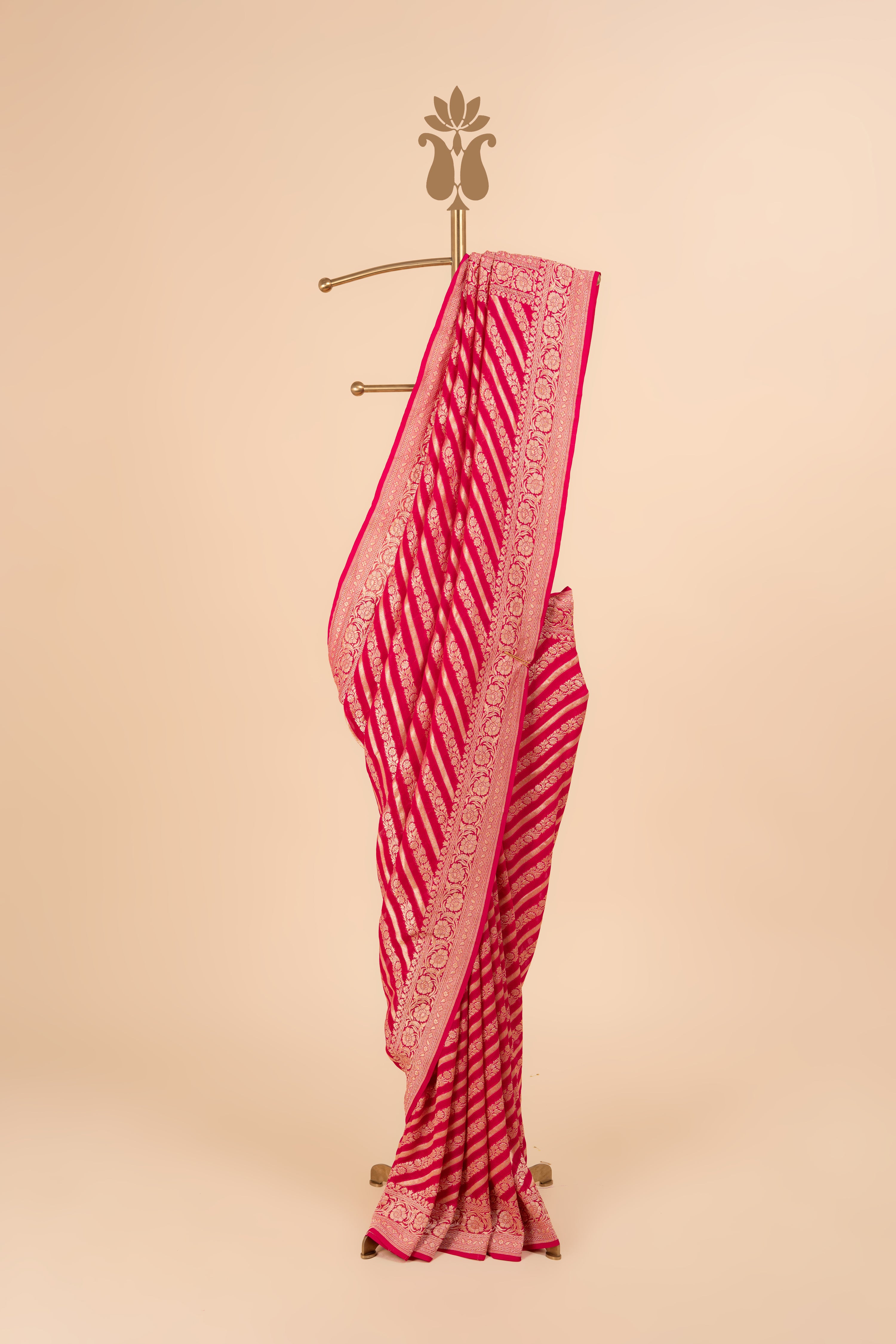 Rani Pink Georgette Banarasi Saree